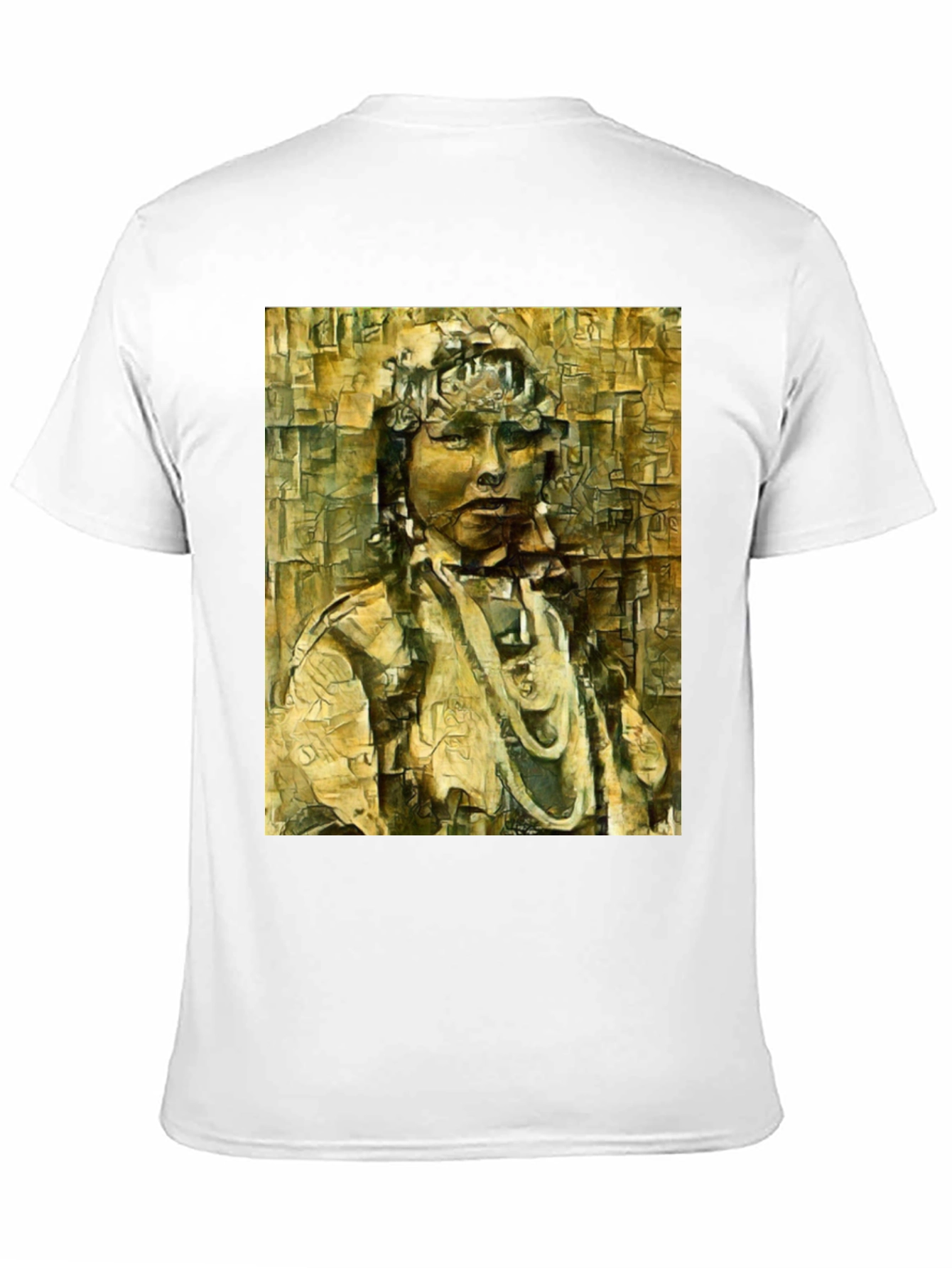 Black Abstract Portrait Graphic Tee view 11