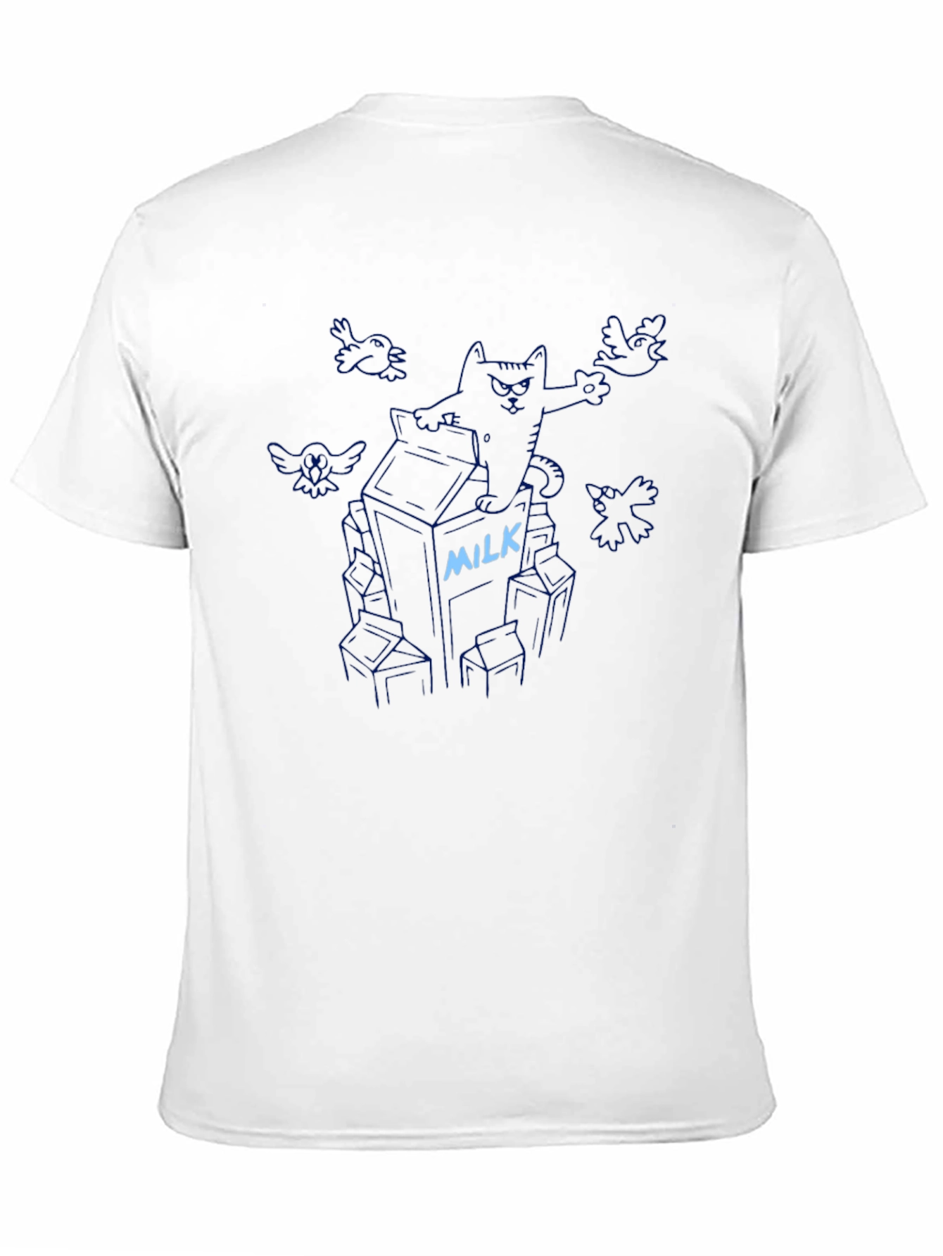 Black Milk Carton Cat T-Shirt - Funny Graphic Tee view 11