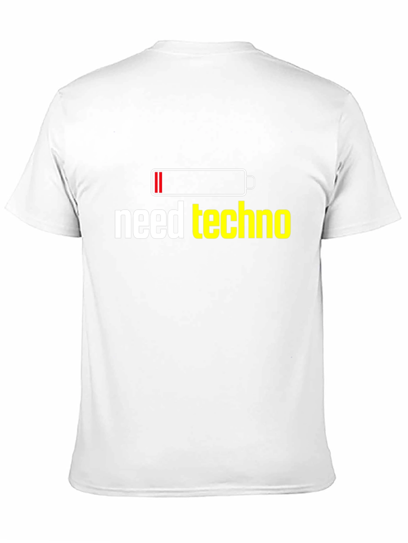 Black Need Techno T-Shirt - Low Battery EDM Rave view 11