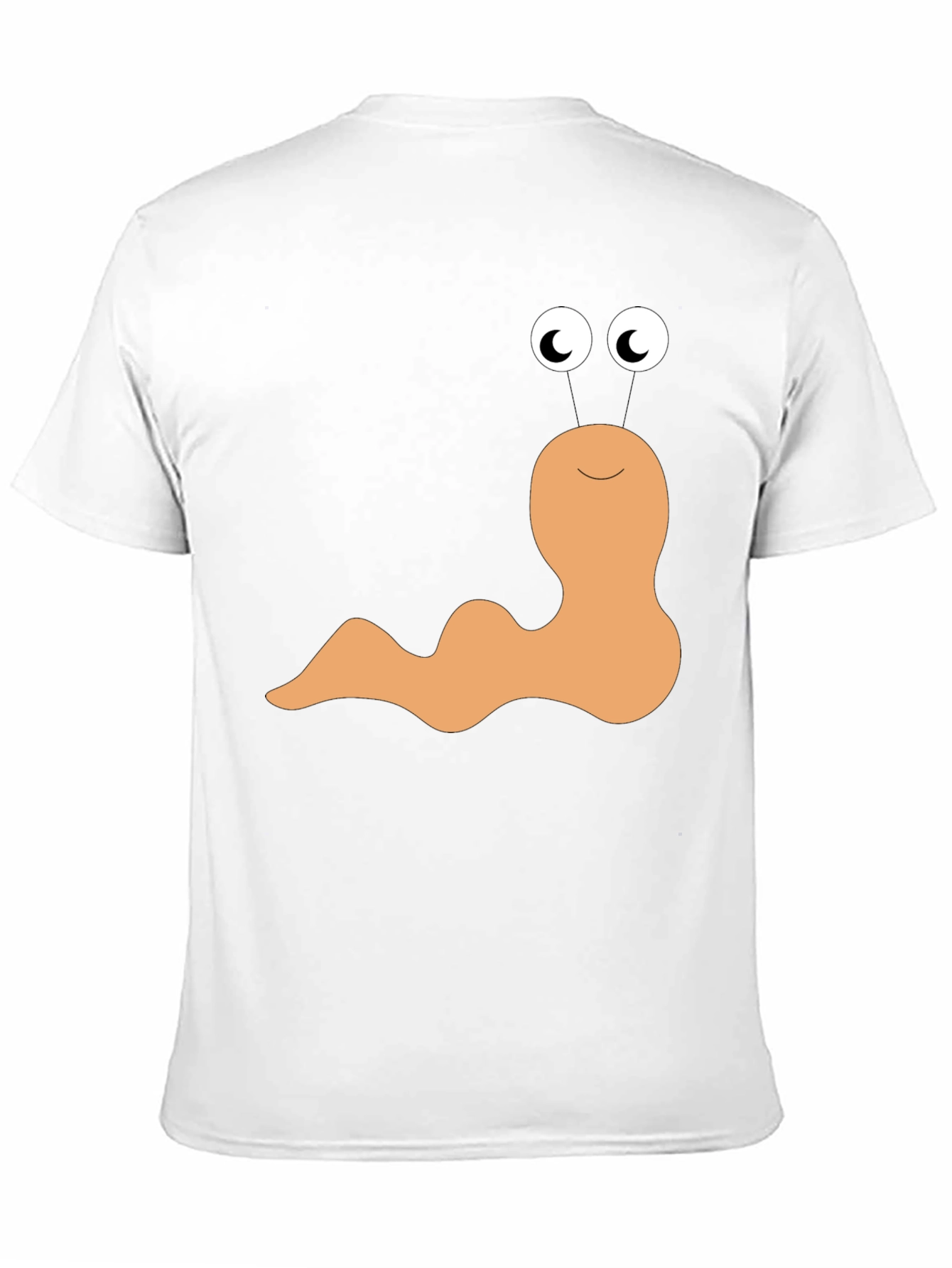 Black Funny Worm Graphic Tee - Black Cotton T-Shirt view 11