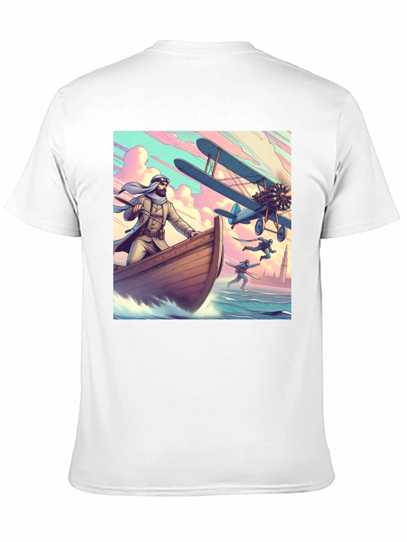 Black Adventure Print T-Shirt - Unique Graphic Tee view 11