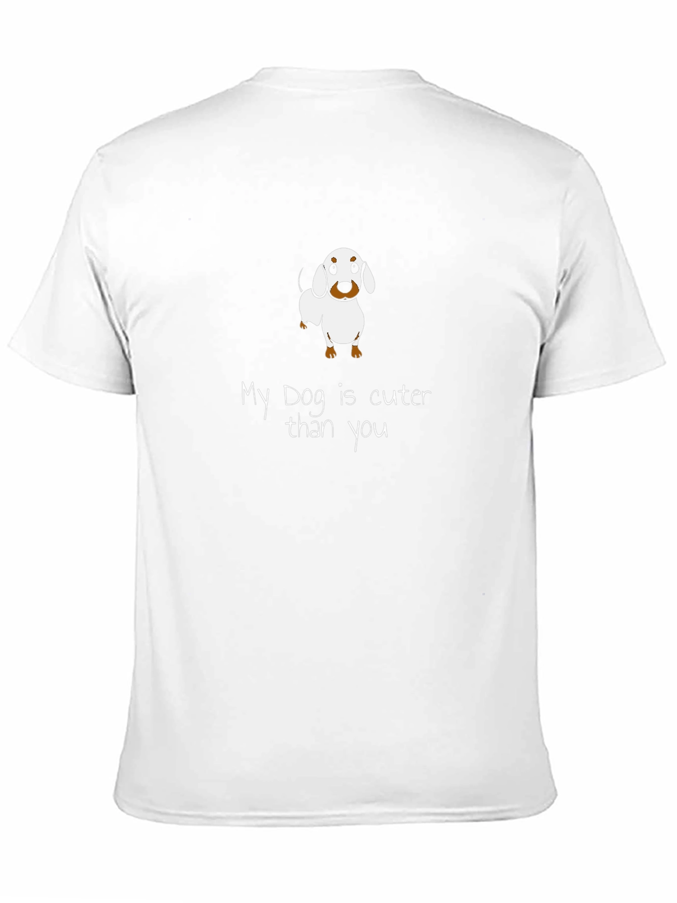 Black Cute Dog T-Shirt - "My Dog is Cuter Than You" Design view 11