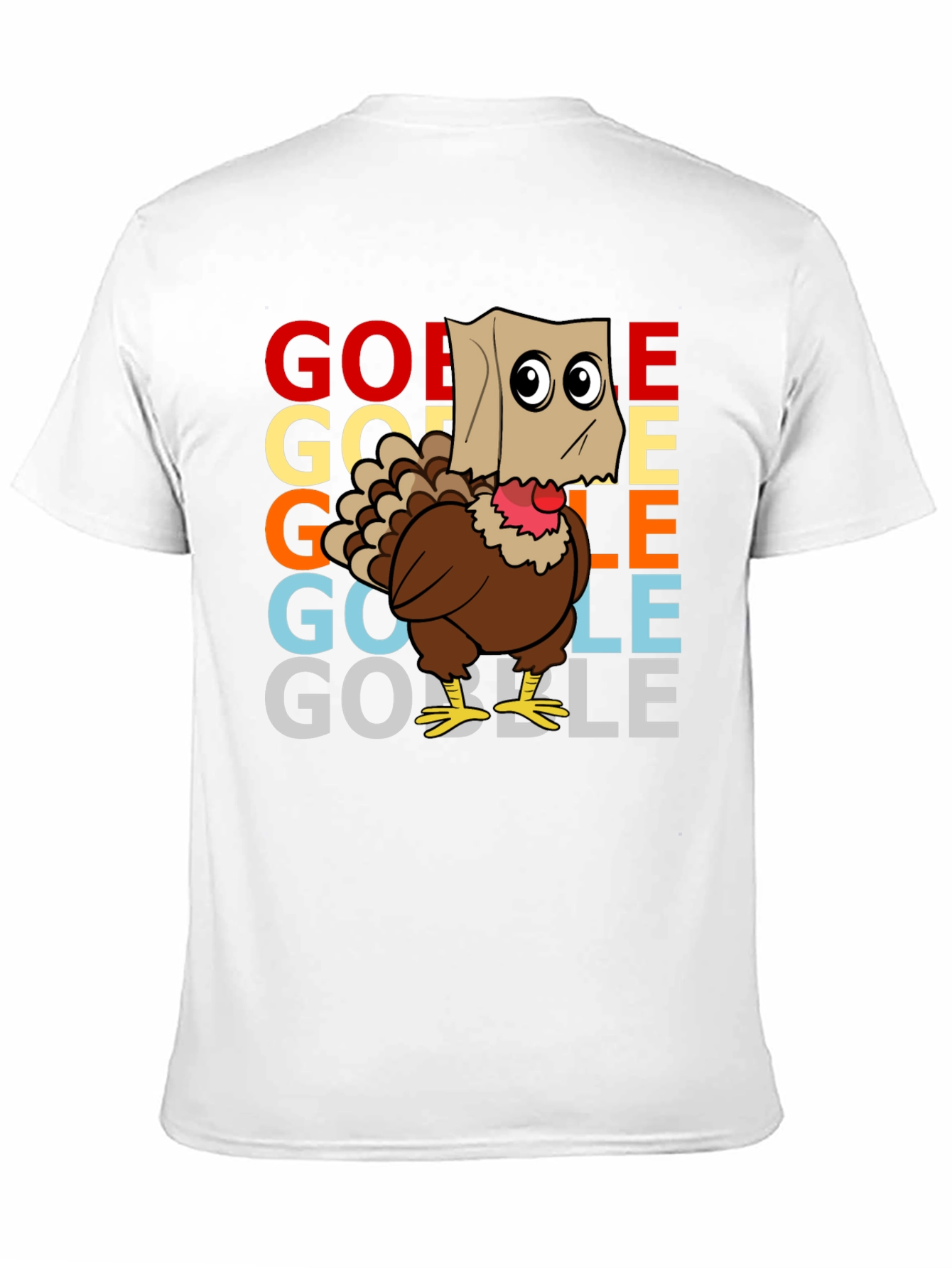 Black Gobble Turkey Thanksgiving Graphic Tee view 11