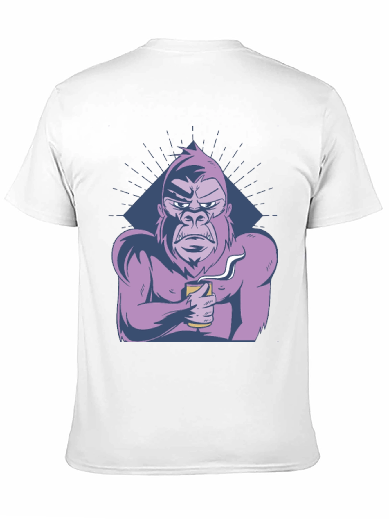 Black Cool Gorilla T-Shirt - Coffee Lover Ape Tee view 11
