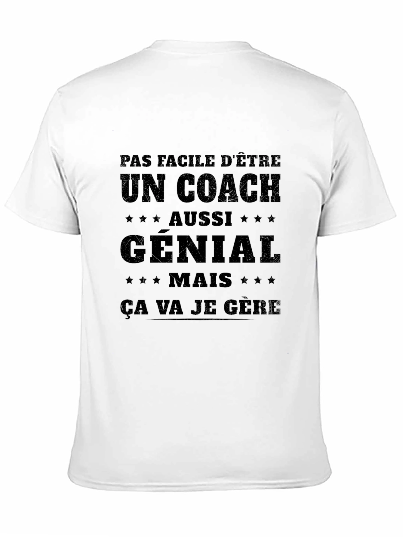 Black Funny Coach T-Shirt - "Pas Facile D'Être Un Coach" view 11