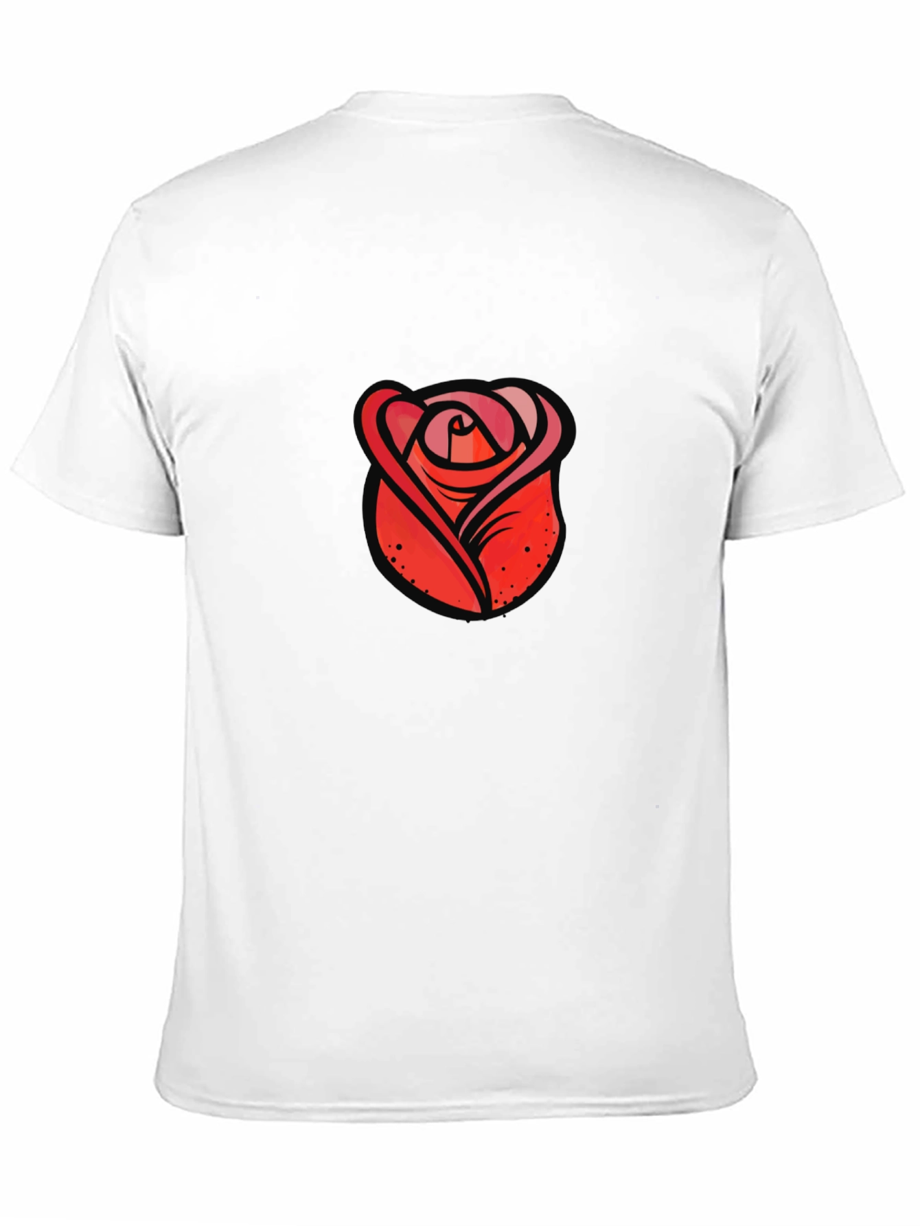 Black Red Rose Graphic Black T-Shirt view 11