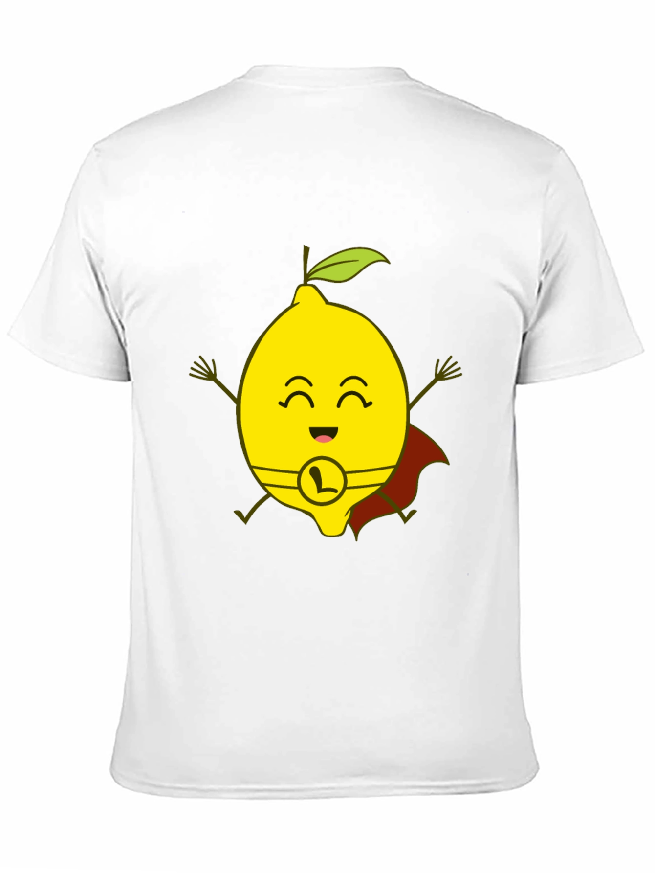 Black Super Lemon T-Shirt - Funny Cartoon Hero Tee view 11