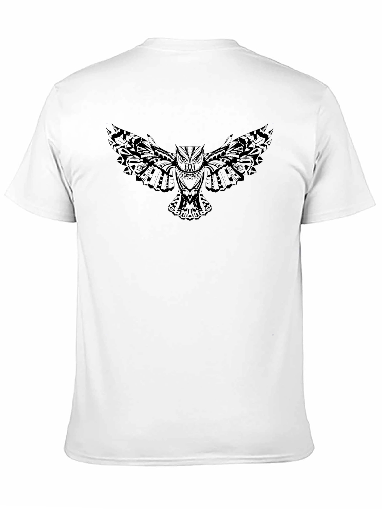 Black Black Owl Graphic Tee - Men's Short Sleeve Crew Neck T-Shirt view 11