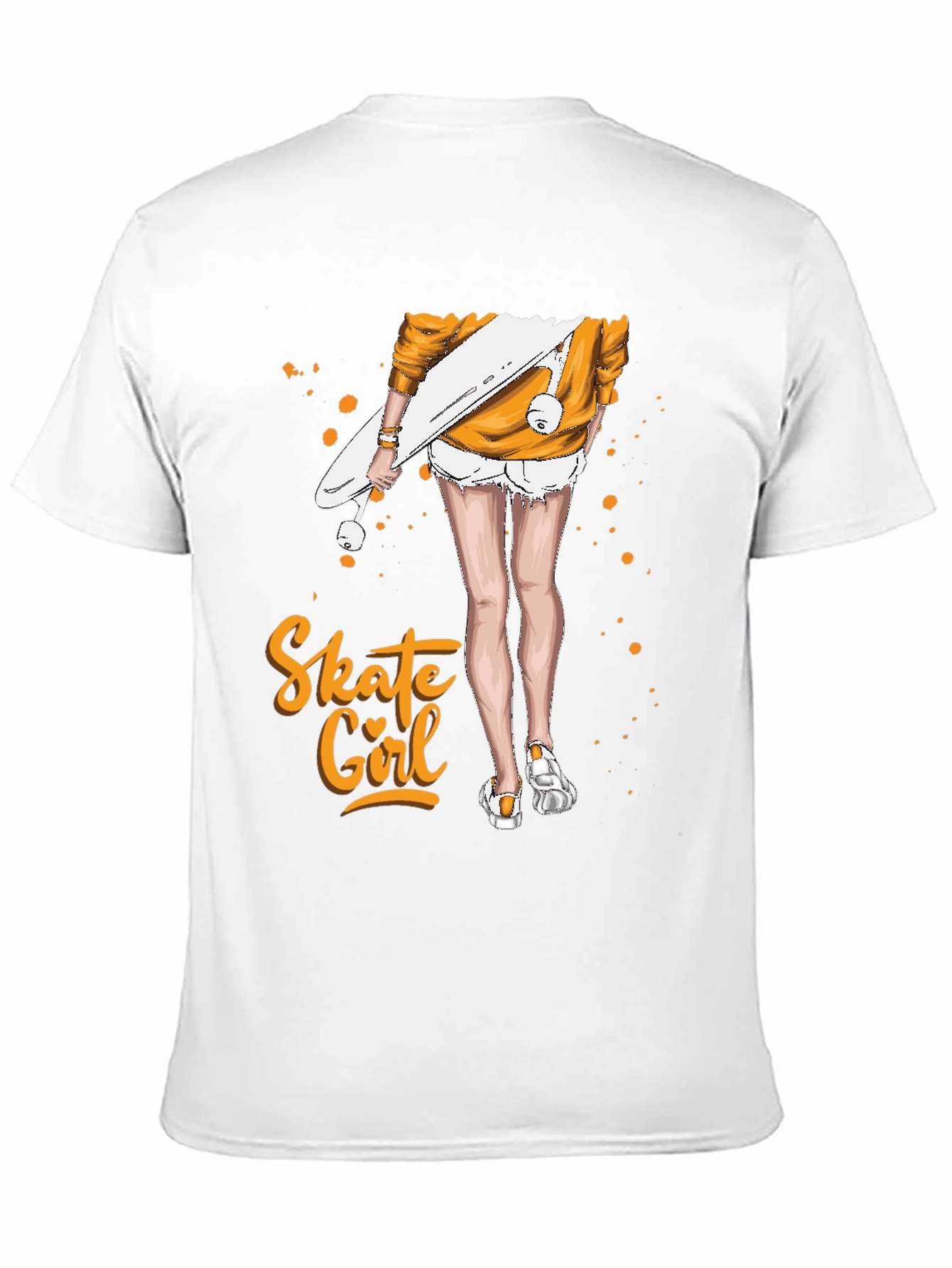 Black Skate Girl Graphic T-Shirt - Black view 11