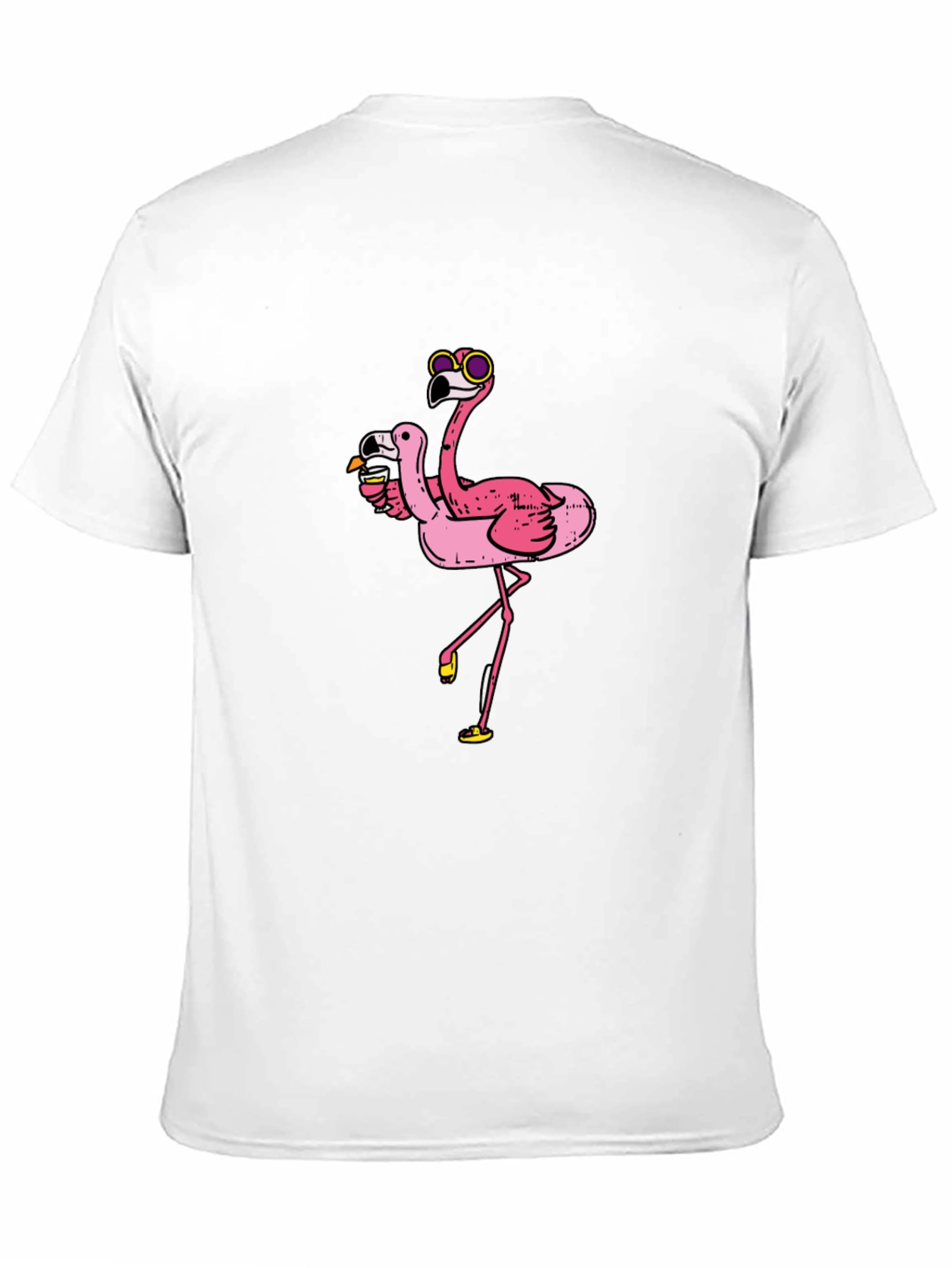Black Funky Flamingo Tee - Party Animal Vibe! view 11