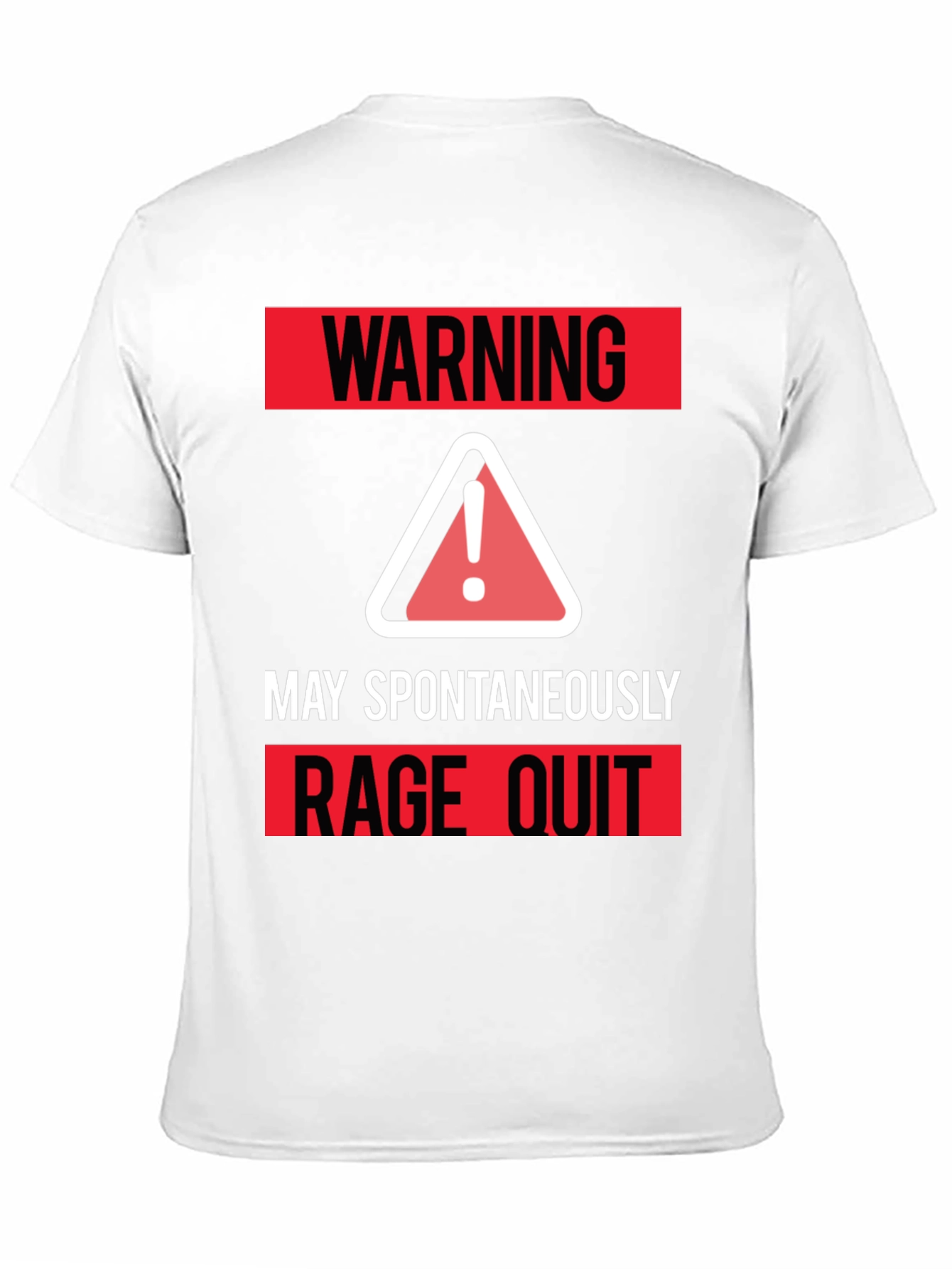 Black Warning May Spontaneously Rage Quit T-Shirt view 11
