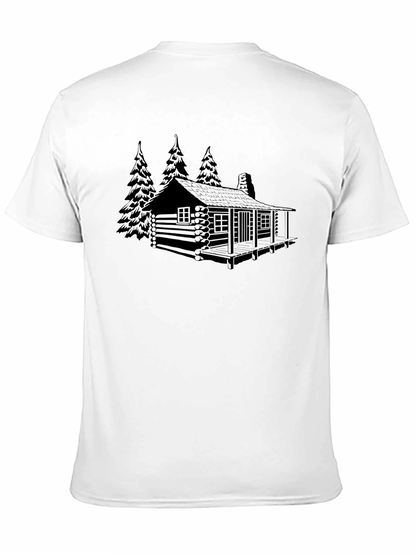 Black Cabin in the Woods Graphic Tee - Black view 11