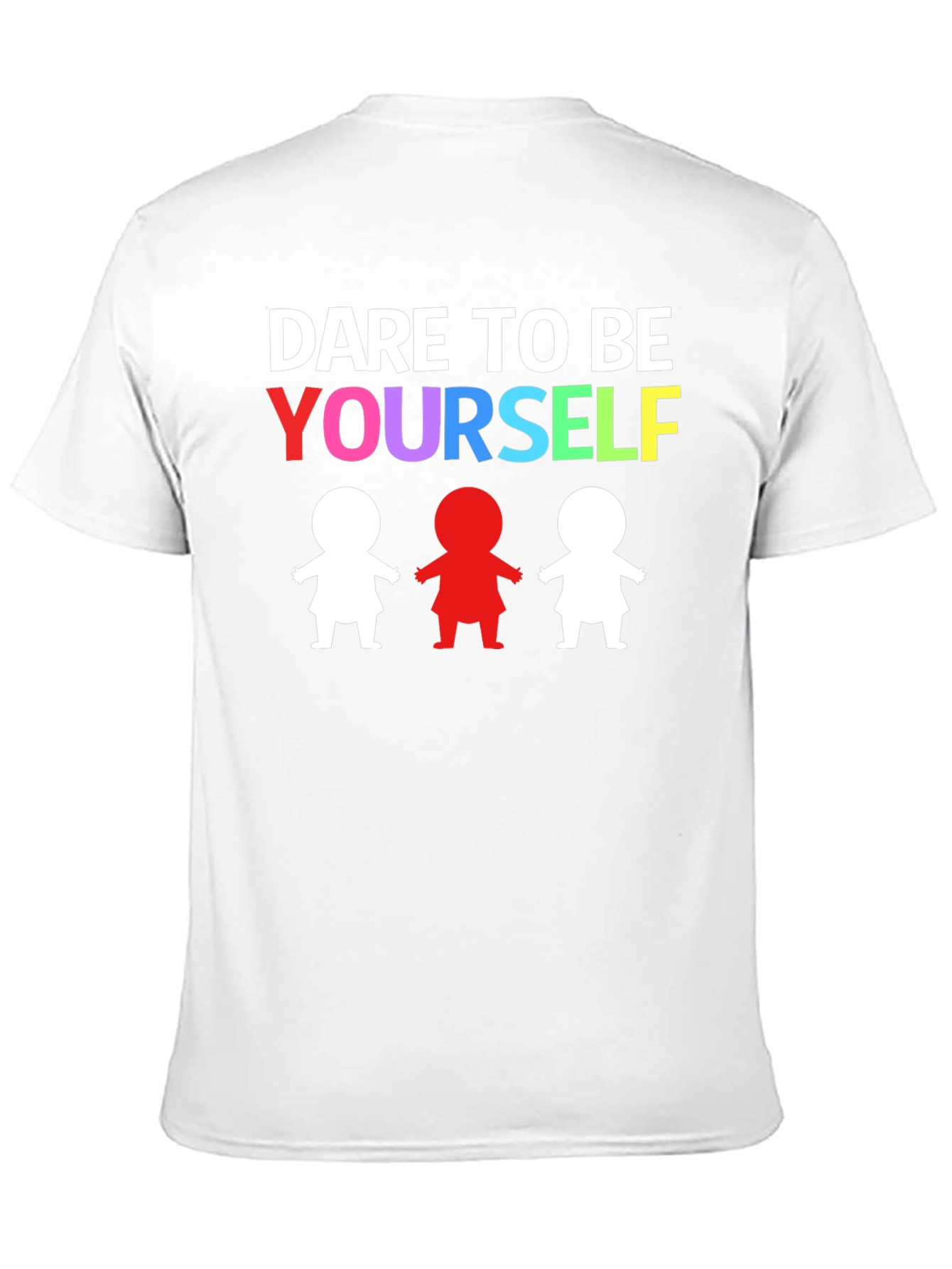 Black Dare to Be Yourself Graphic Print Black T-Shirt view 11