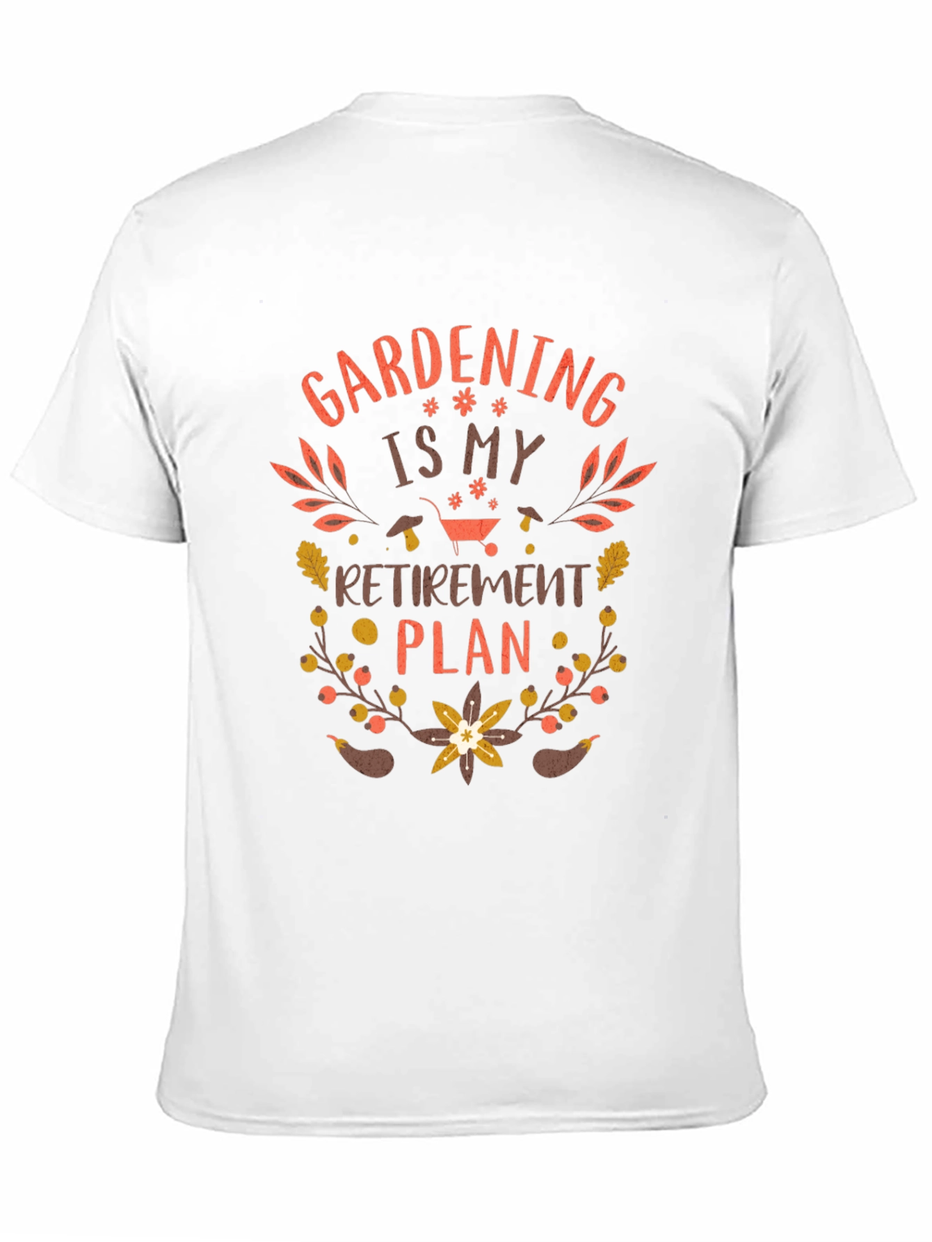 Black Gardening Retirement Plan Graphic T-Shirt view 11