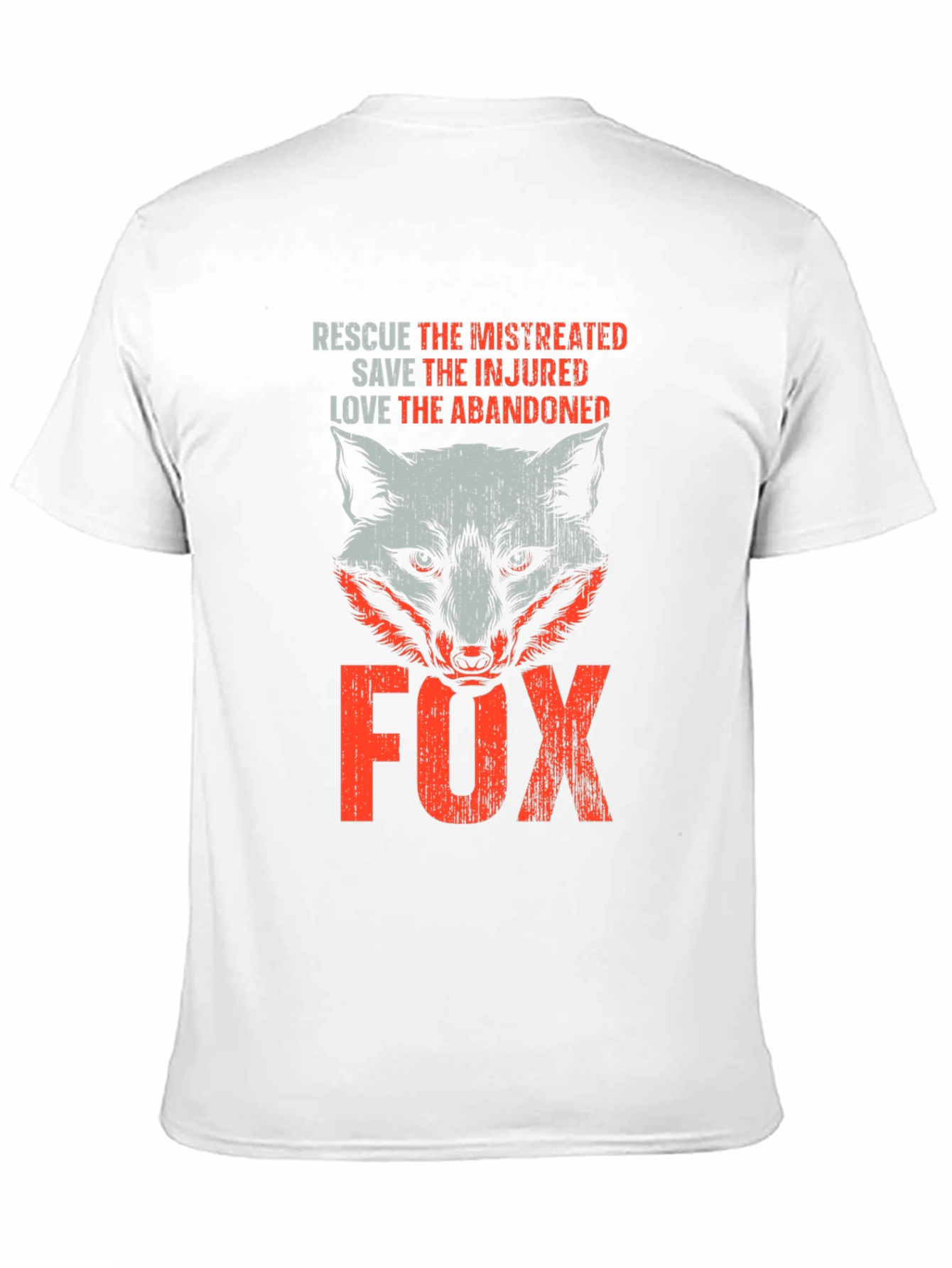 Black Rescue Fox Graphic T-Shirt - Animal Lover Tee view 11