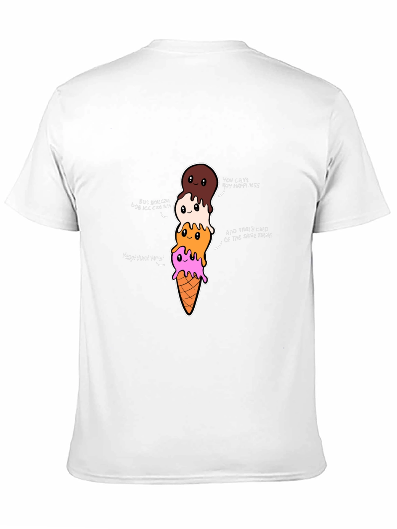 Black Ice Cream Happiness Graphic Tee view 11