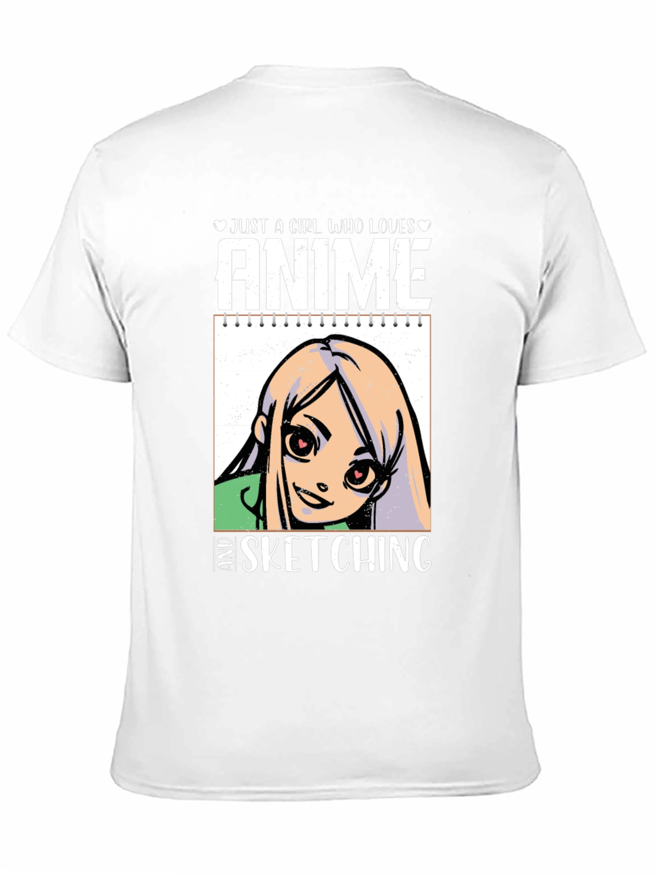 Black Anime Sketching Graphic T-Shirt view 11
