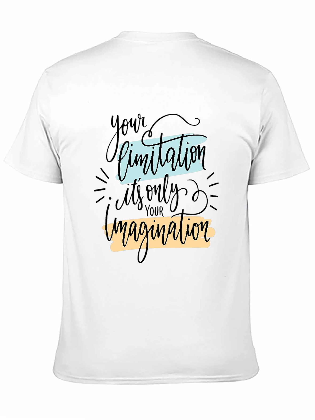 Black Inspirational Graphic Tee - Your Limitation Imagination view 11