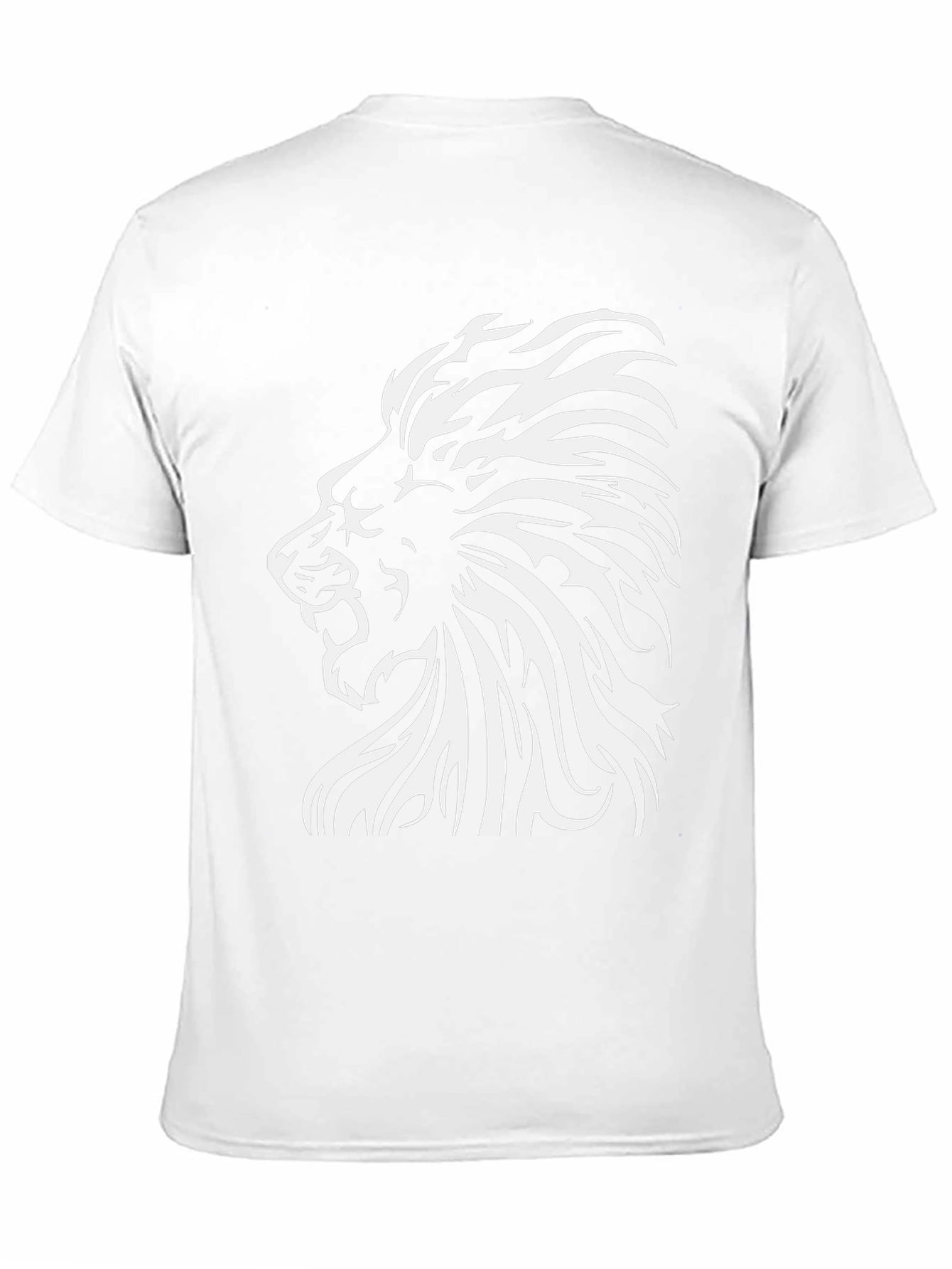 Black Lion Graphic Print T-Shirt - Bold Black Tee view 11