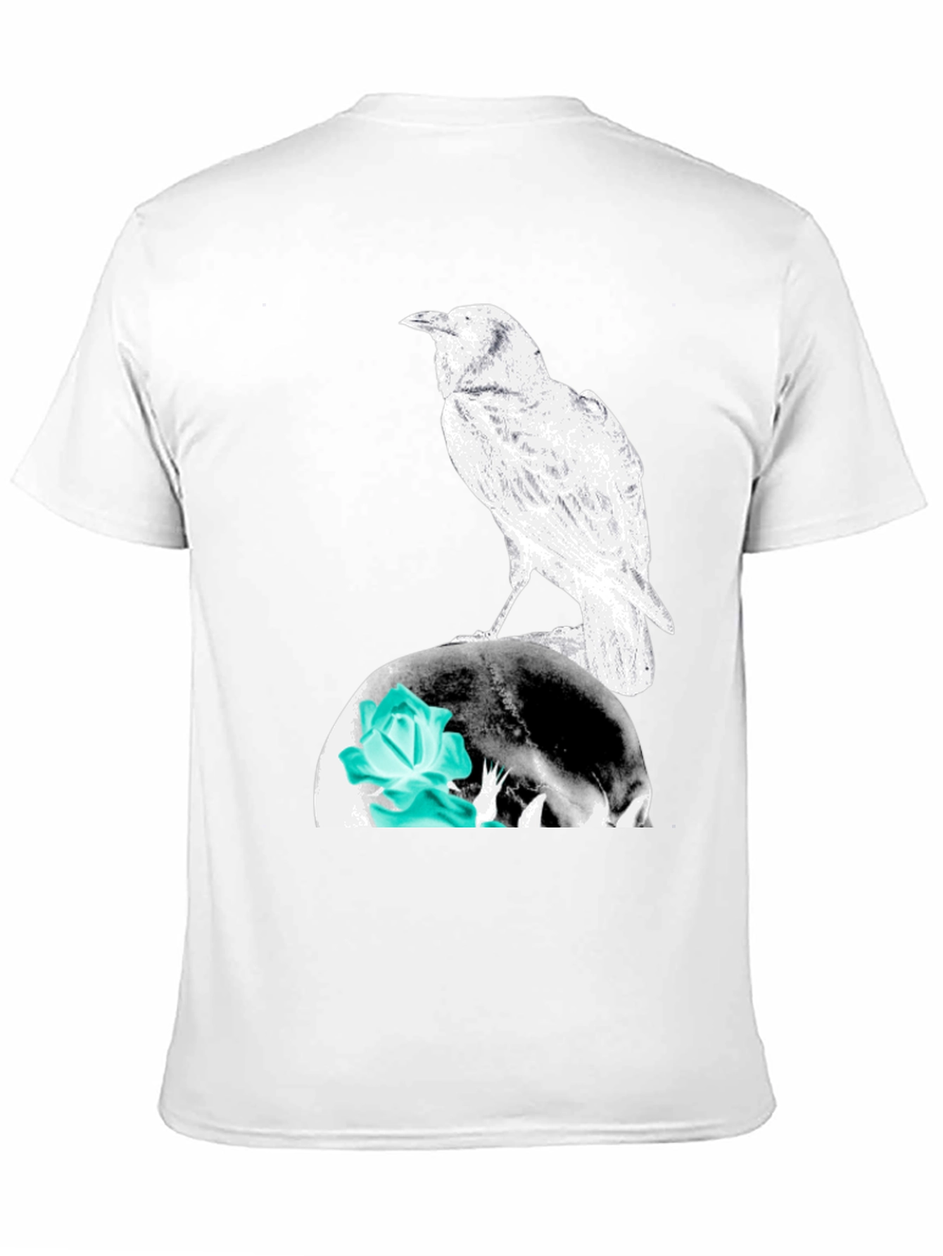 Black Raven Skull Graphic Tee view 11