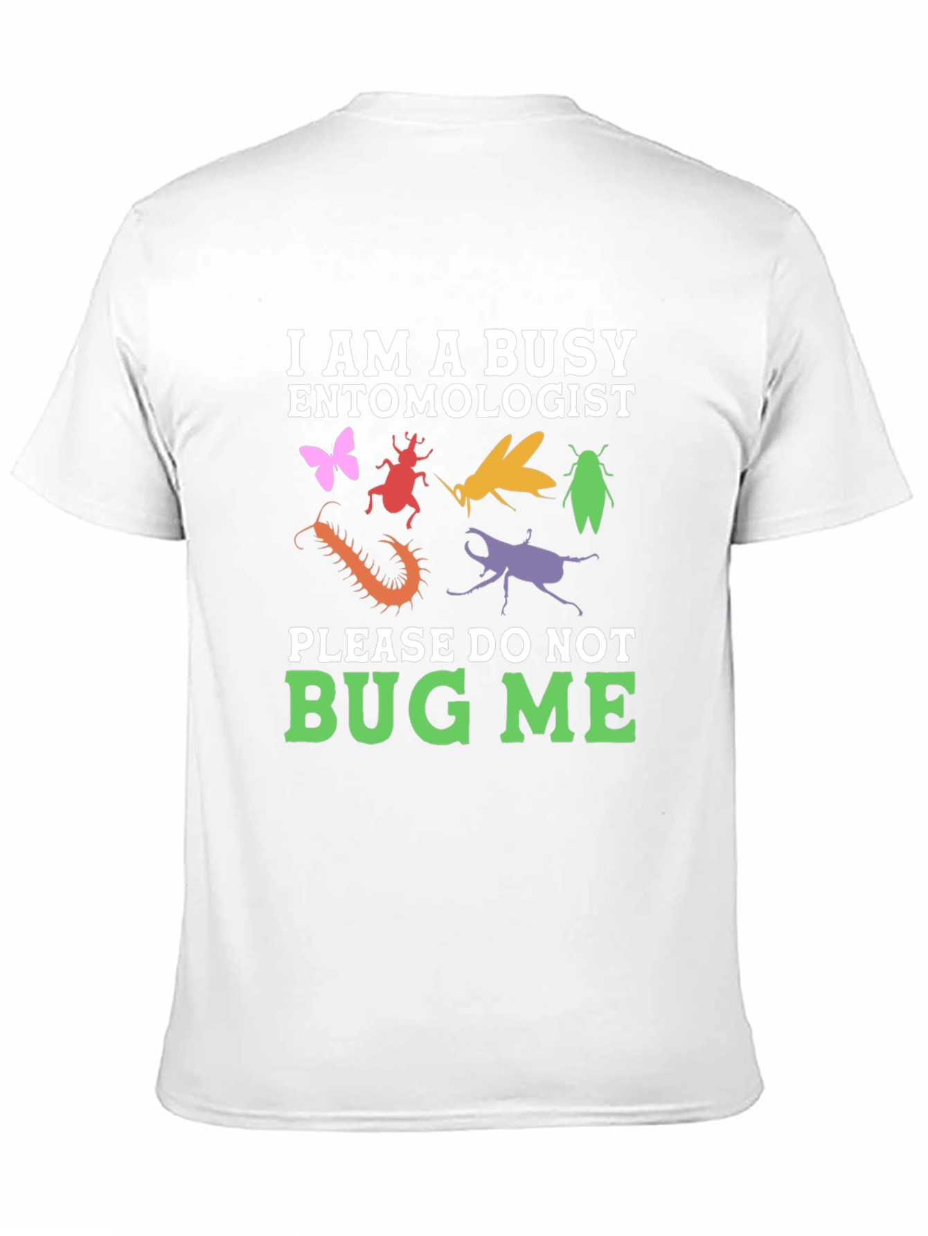Black Busy Entomologist Graphic T-Shirt view 11