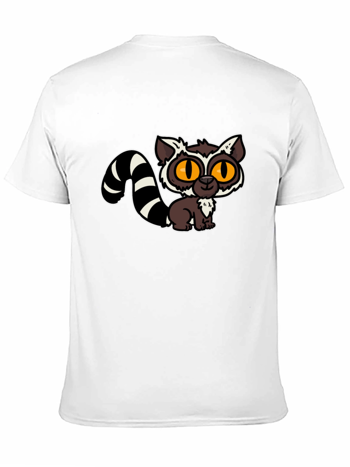 Black Cute Lemur Cartoon Graphic Tee view 11