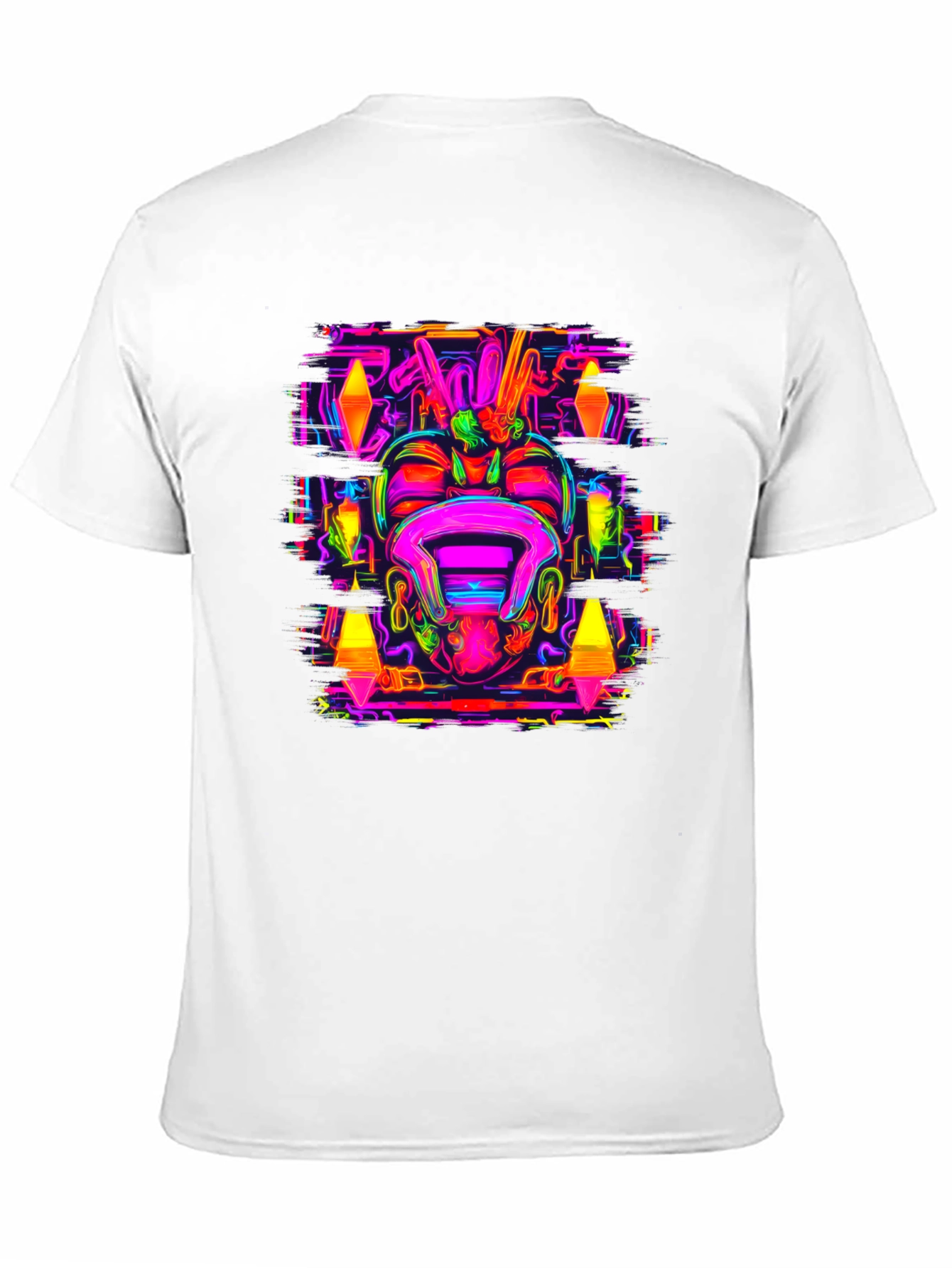 Black Psychedelic Neon Graphic Tee view 11