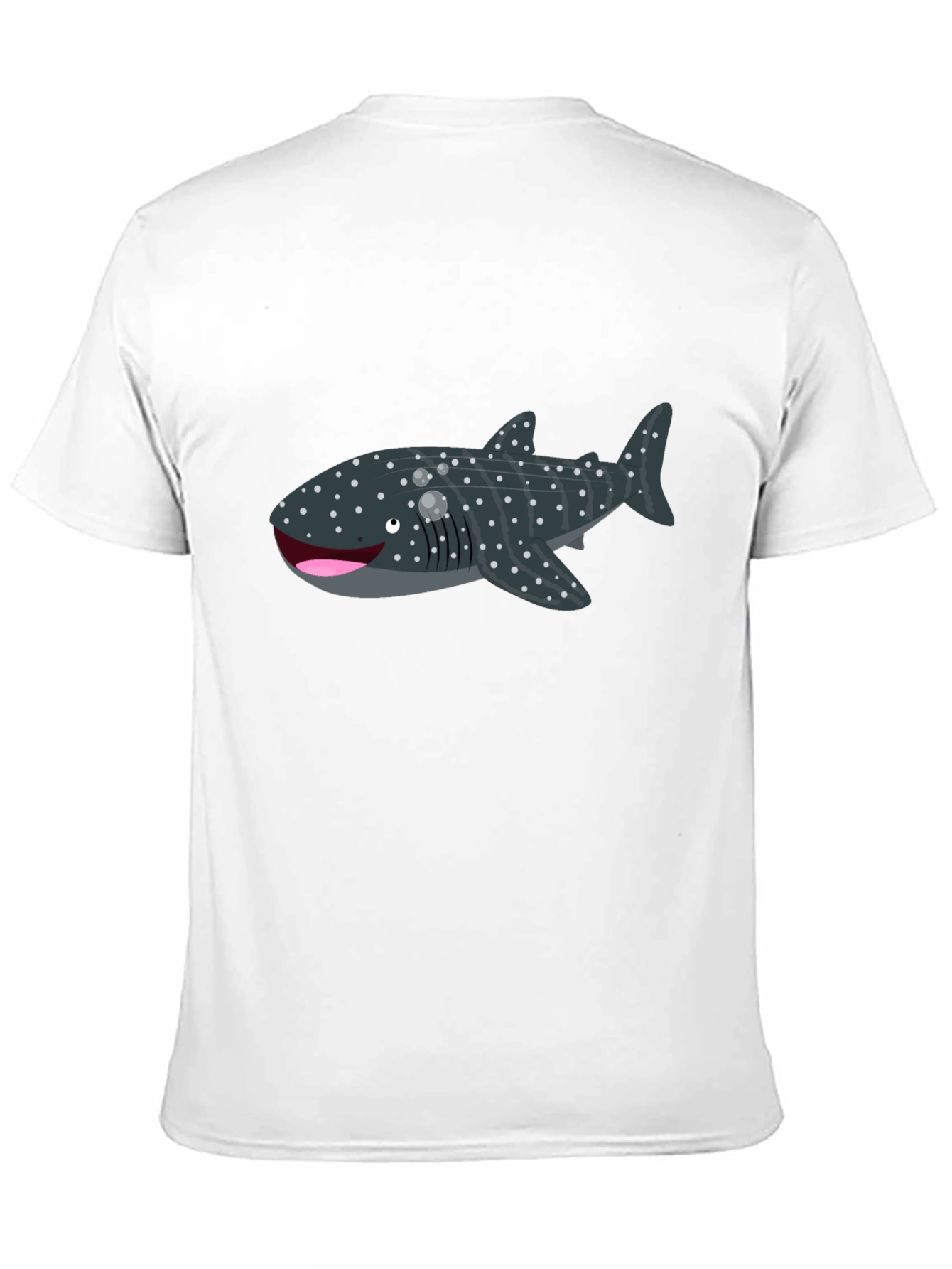 Black Whale Shark Graphic Tee - Black Cotton T-Shirt view 11
