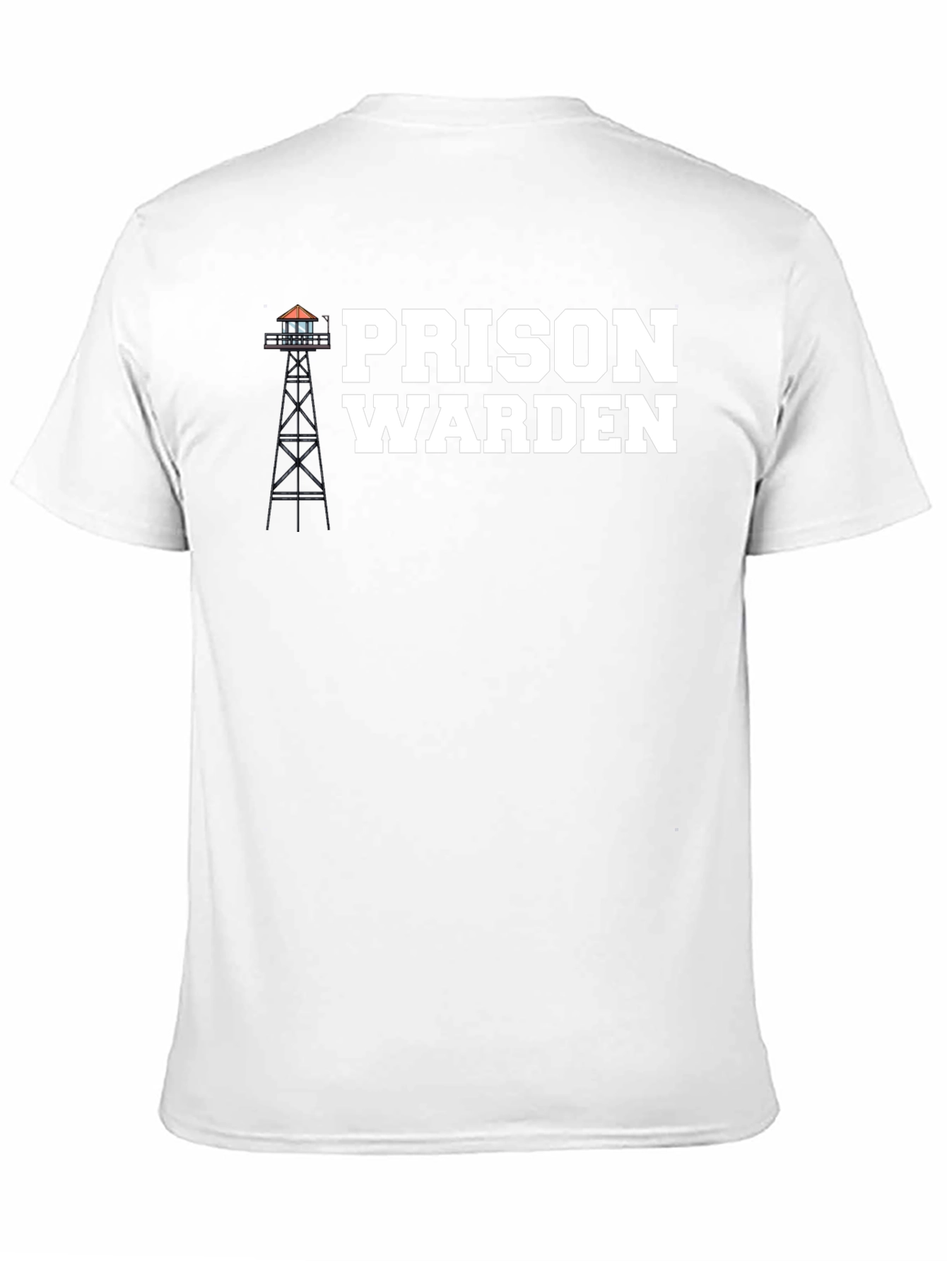 Black Prison Warden Graphic Tee - Classic Black T-Shirt view 11