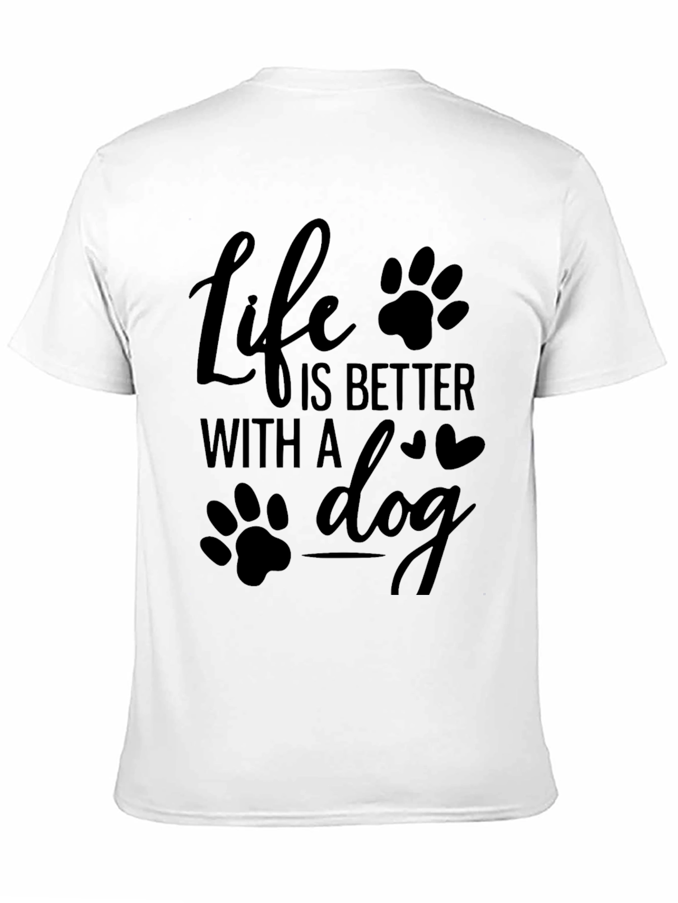 Black Life Is Better With A Dog Graphic Tee view 11