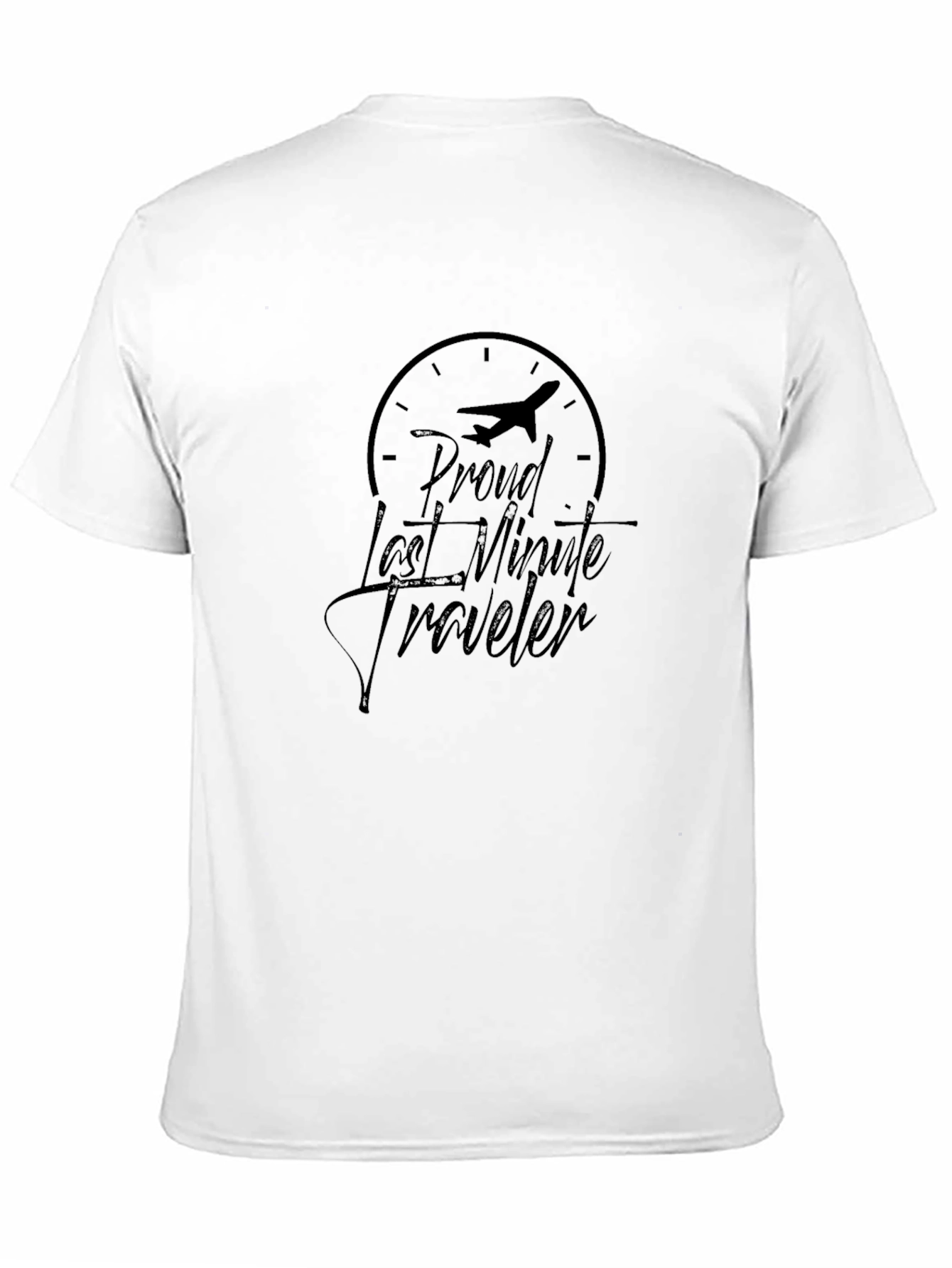 Black Proud Last Minute Traveler Black Graphic Tee view 11