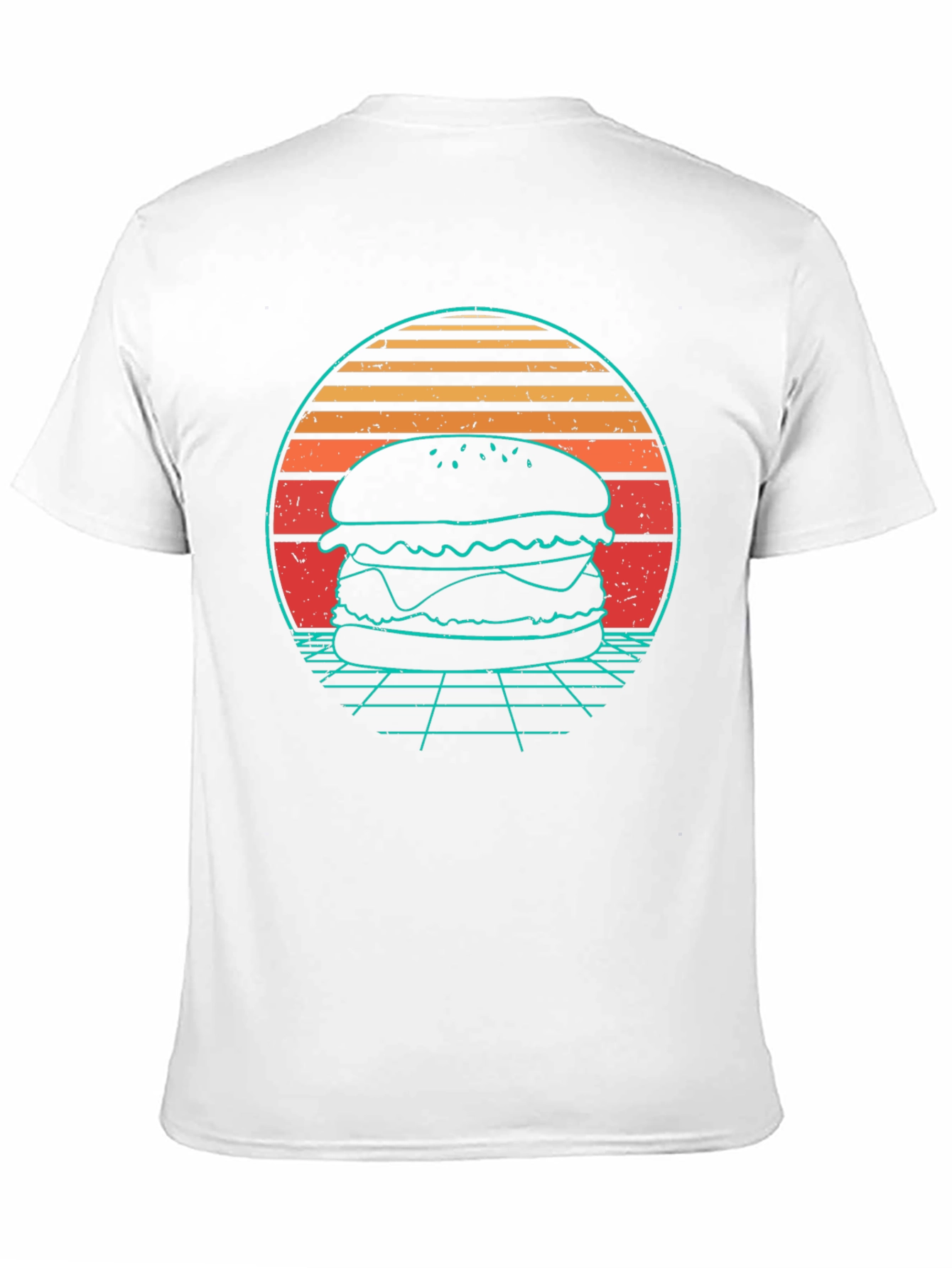 Retro Burger T-Shirt - Synthwave Design - 11