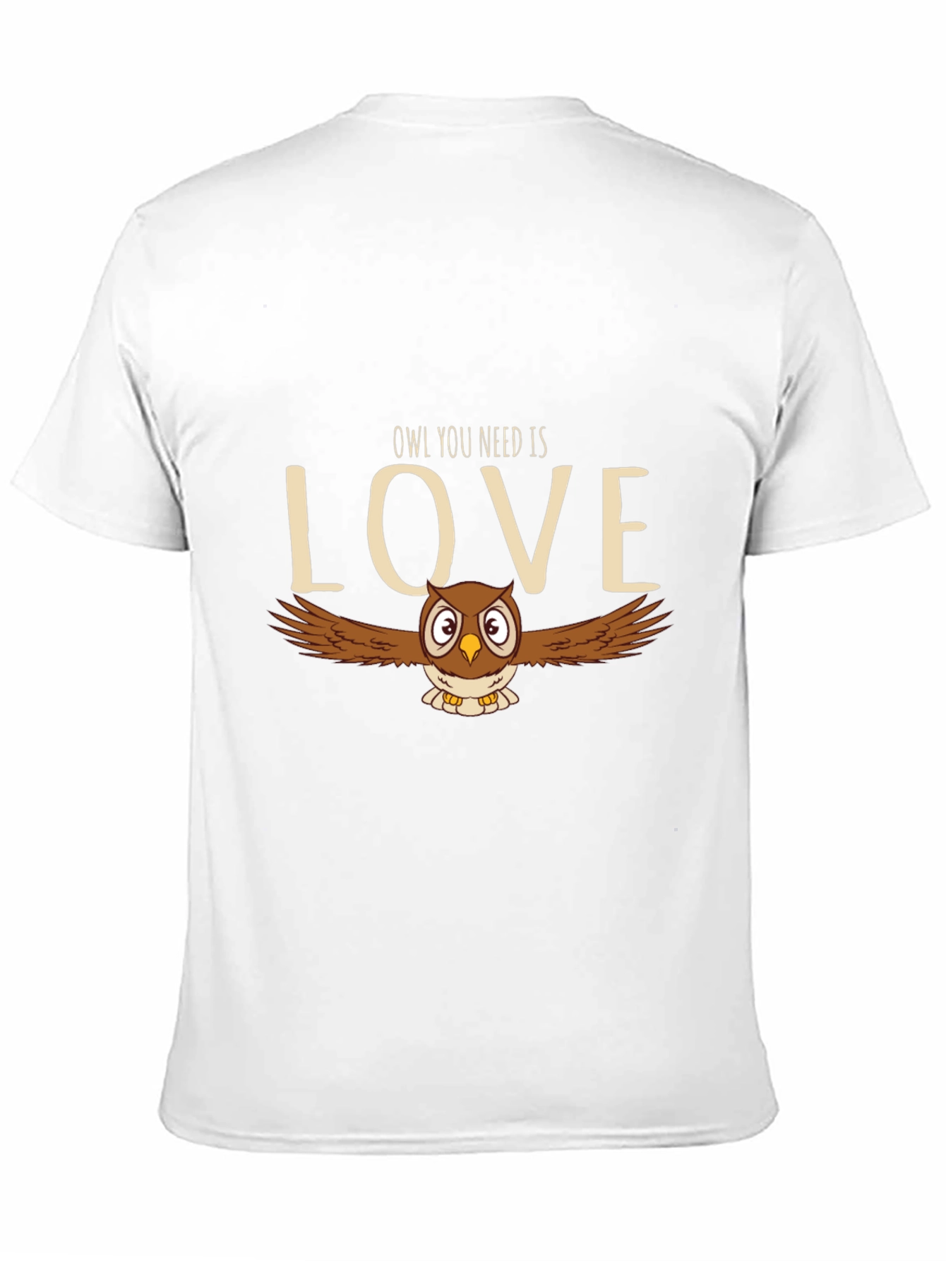 Black Owl You Need Is Love T-Shirt - Cute Bird Graphic Tee view 11