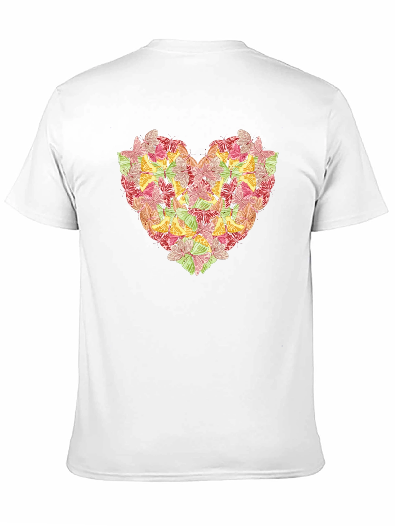 Black Butterfly Heart Graphic Black T-Shirt view 11