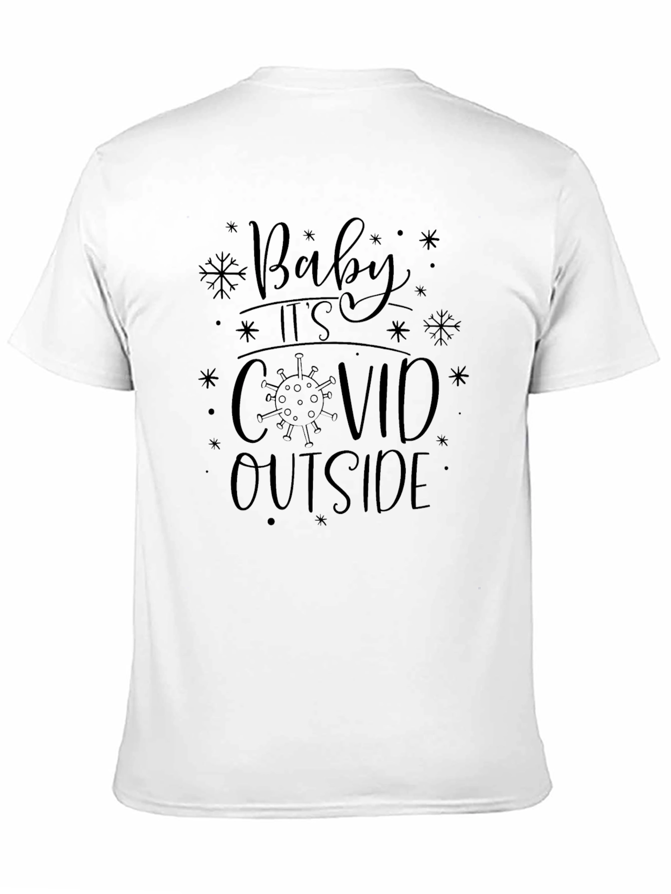 Black Baby It's Covid Outside Novelty Graphic Tee view 11