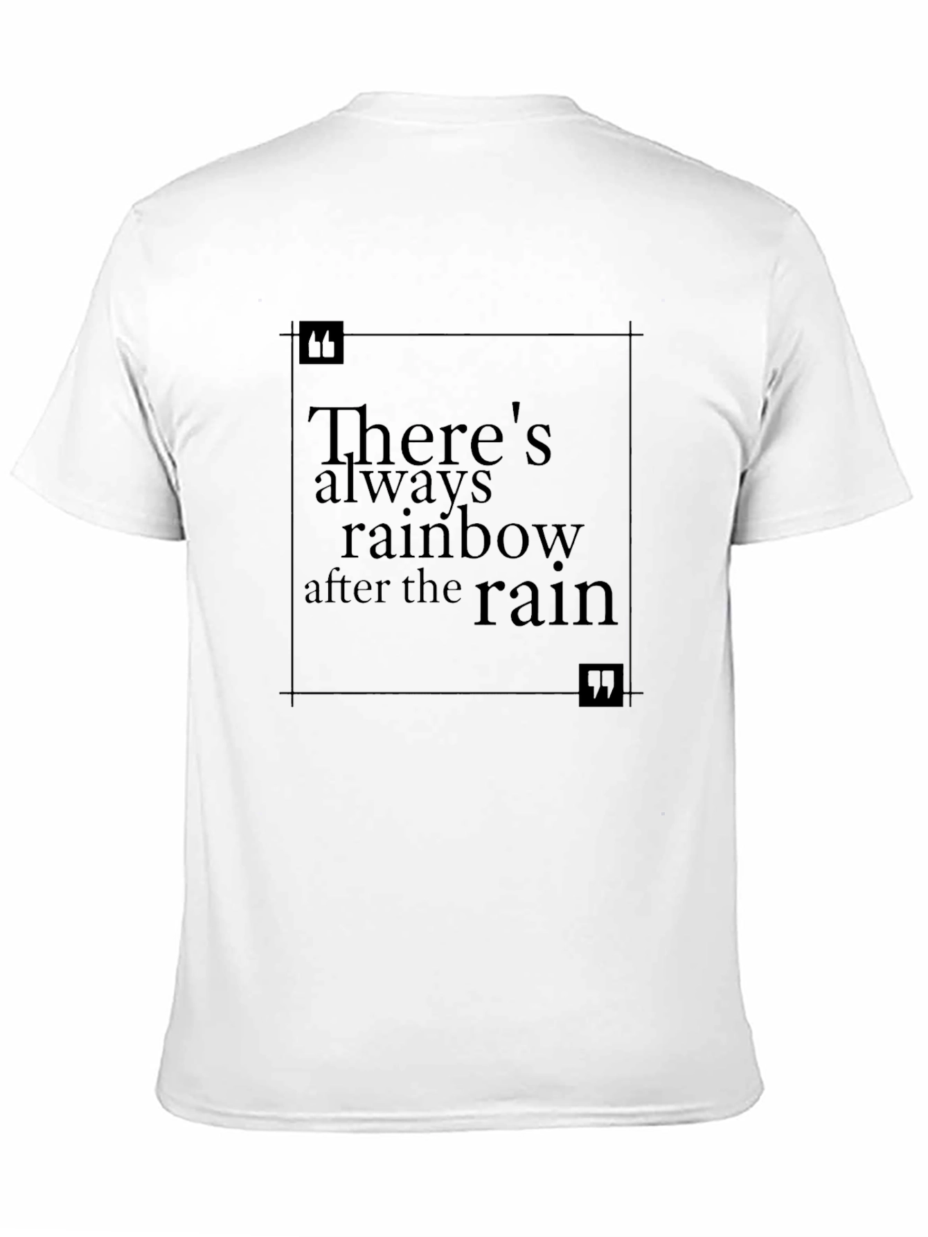 Rainbow After Rain Black T-Shirt - Inspirational Quote Tee - 11