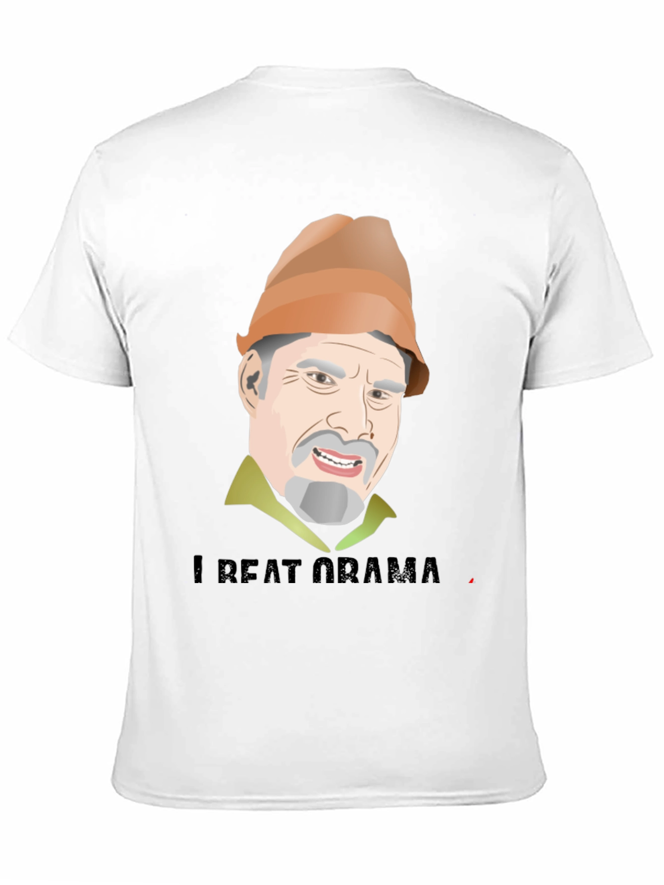 Black I Beat Obama T-Shirt Funny Political Humor Tee view 11
