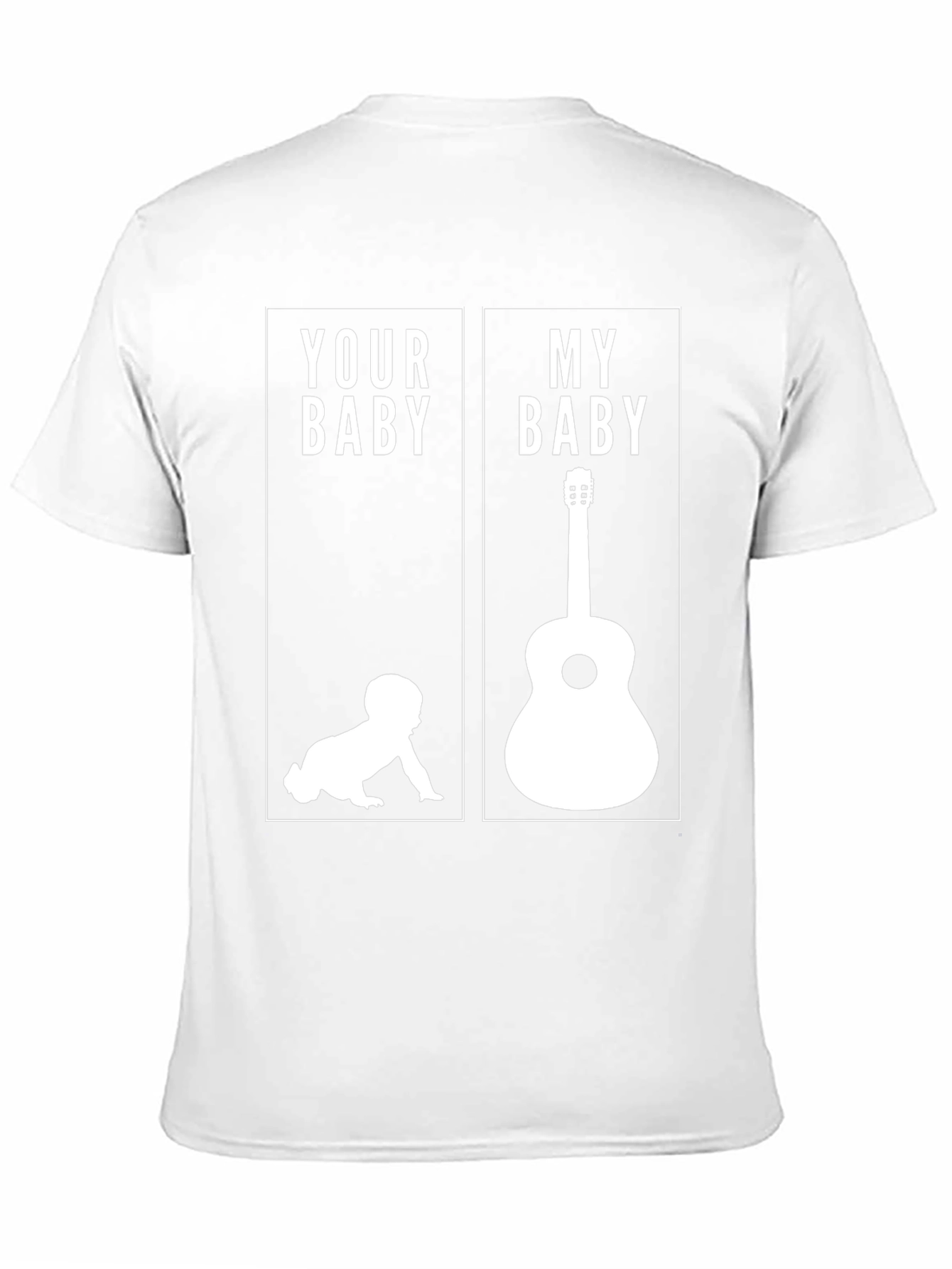 Black Funny Your Baby My Baby Guitar T-Shirt view 11