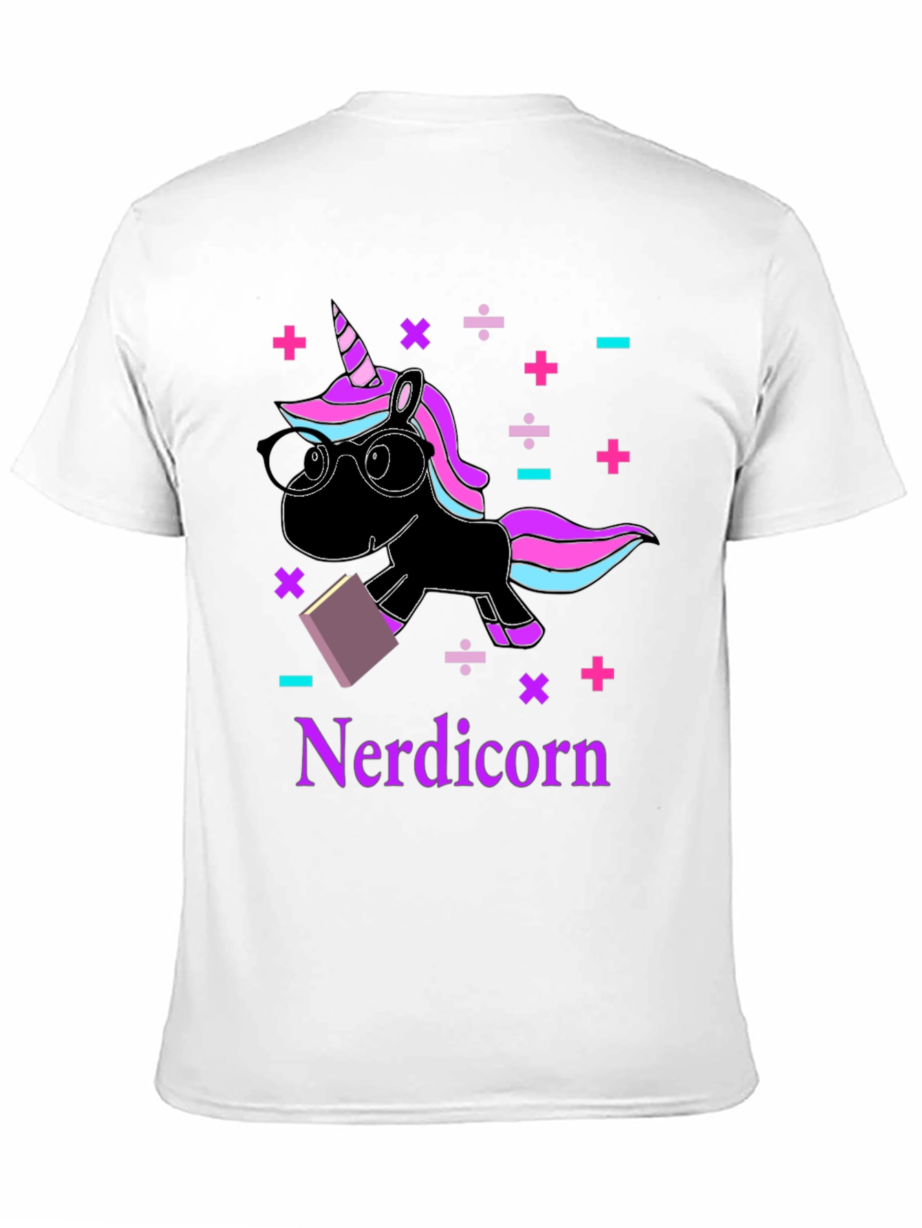 Black Nerdicorn T-Shirt - Funny Unicorn Graphic Tee view 11