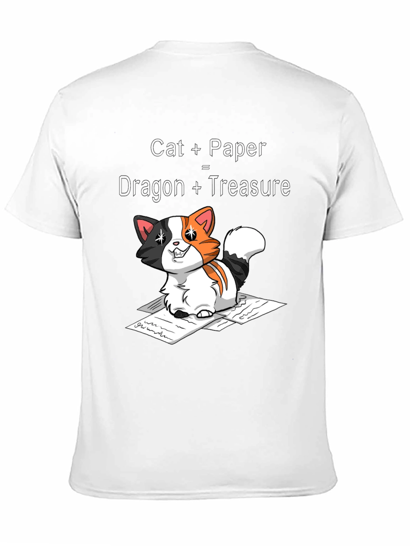 Black Cat Dragon Treasure Graphic T-Shirt view 11