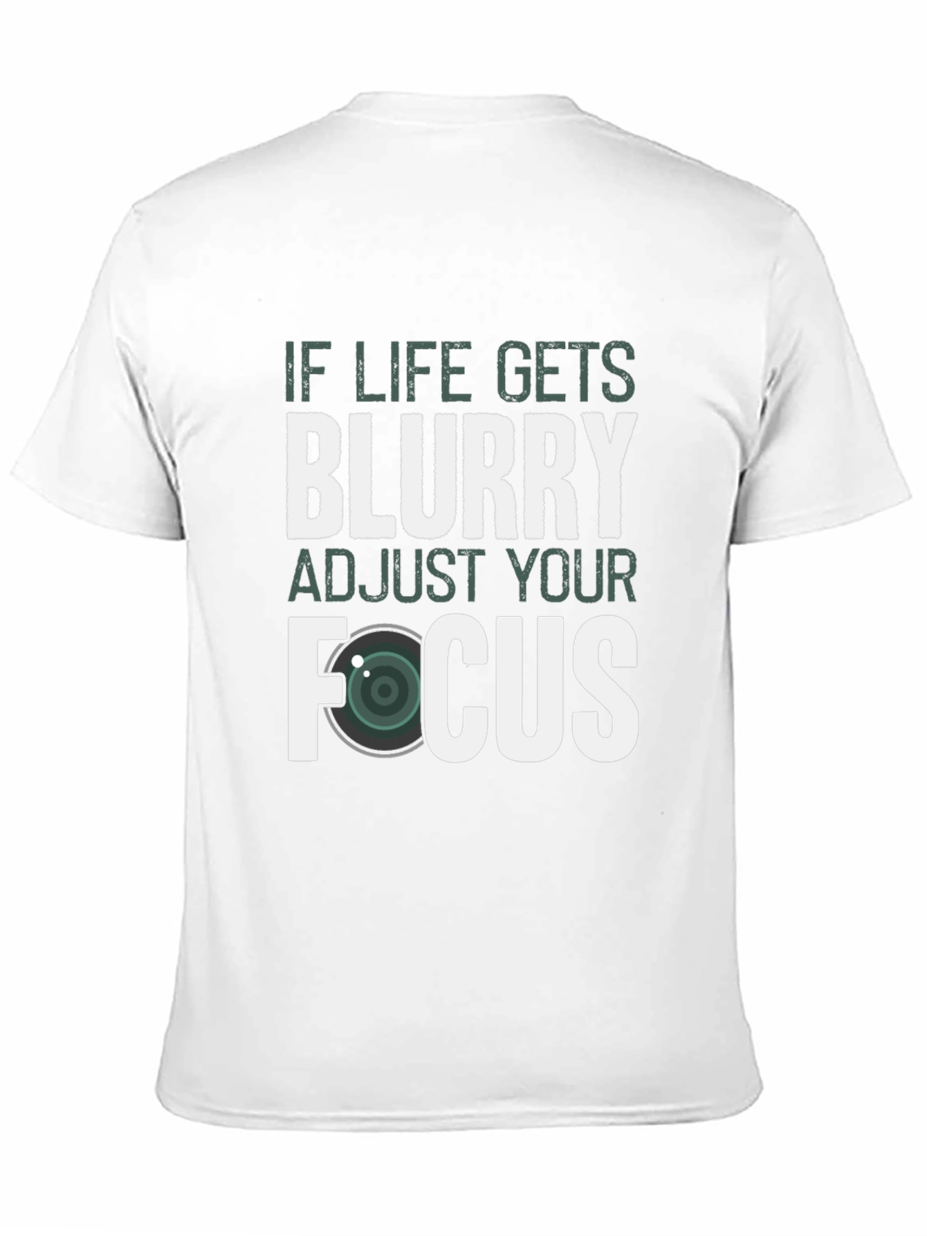 Black Blurry Life? Adjust Your Focus Graphic Tee view 11