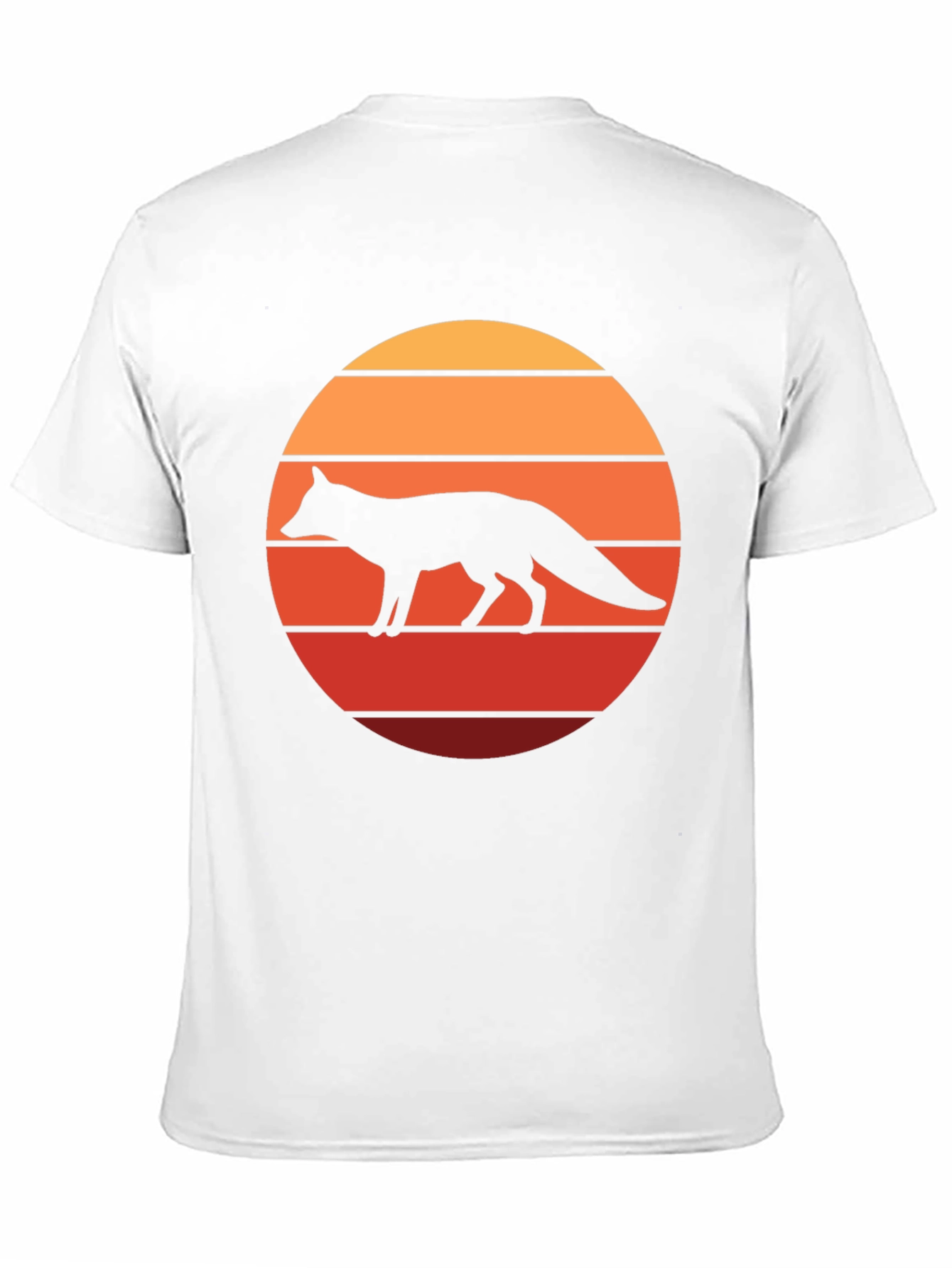 Black Retro Fox Sunset Graphic Tee view 11
