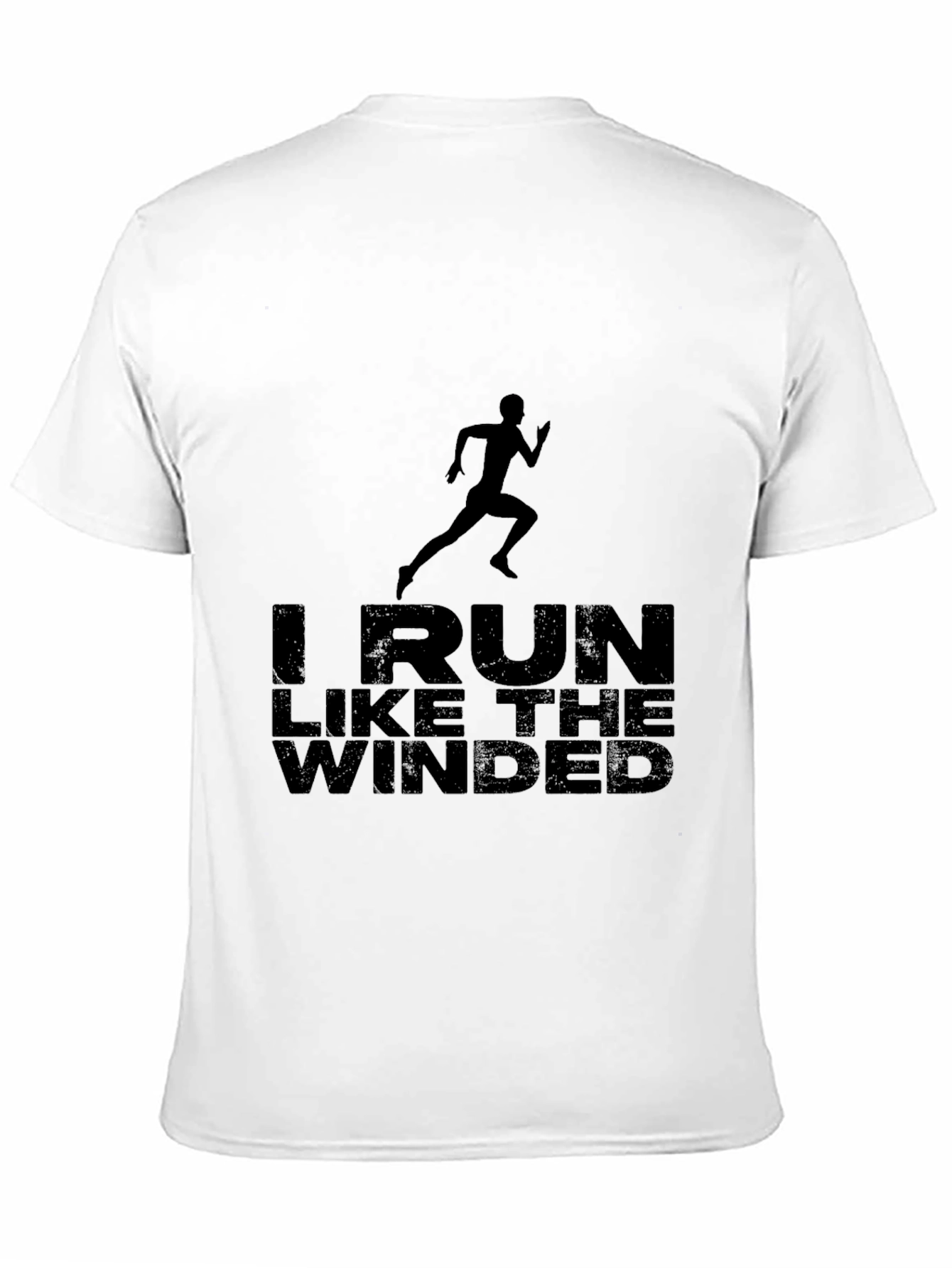Black I Run Like The Winded Graphic T-Shirt view 11