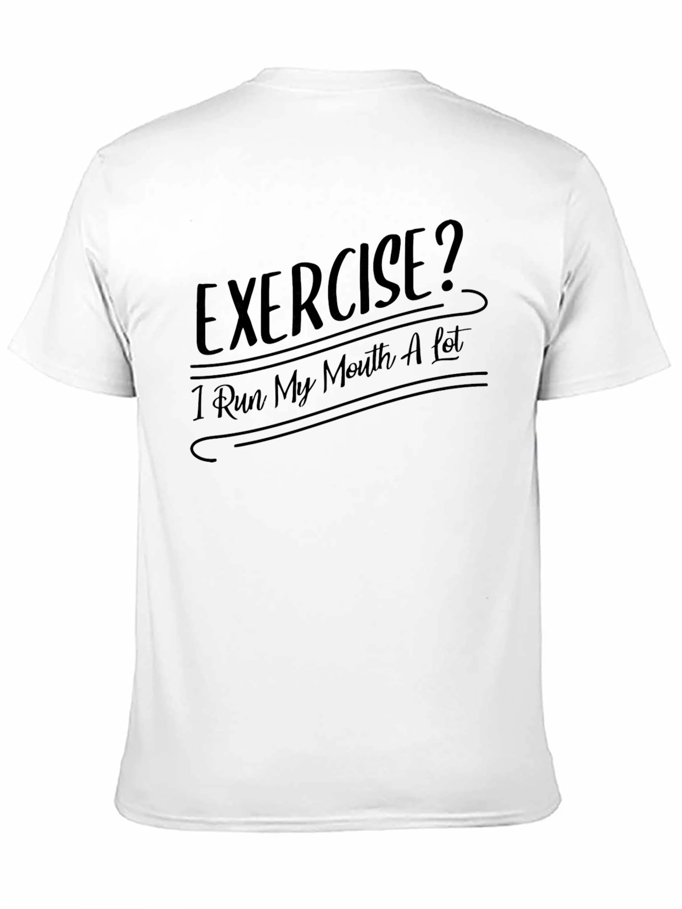 Black Exercise? I Run My Mouth A Lot - Black T-Shirt view 11