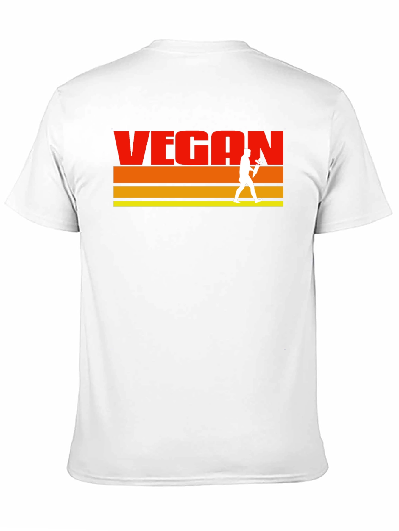 Black Retro Vegan T-Shirt - Classic Vegetarian Lifestyle Tee view 11