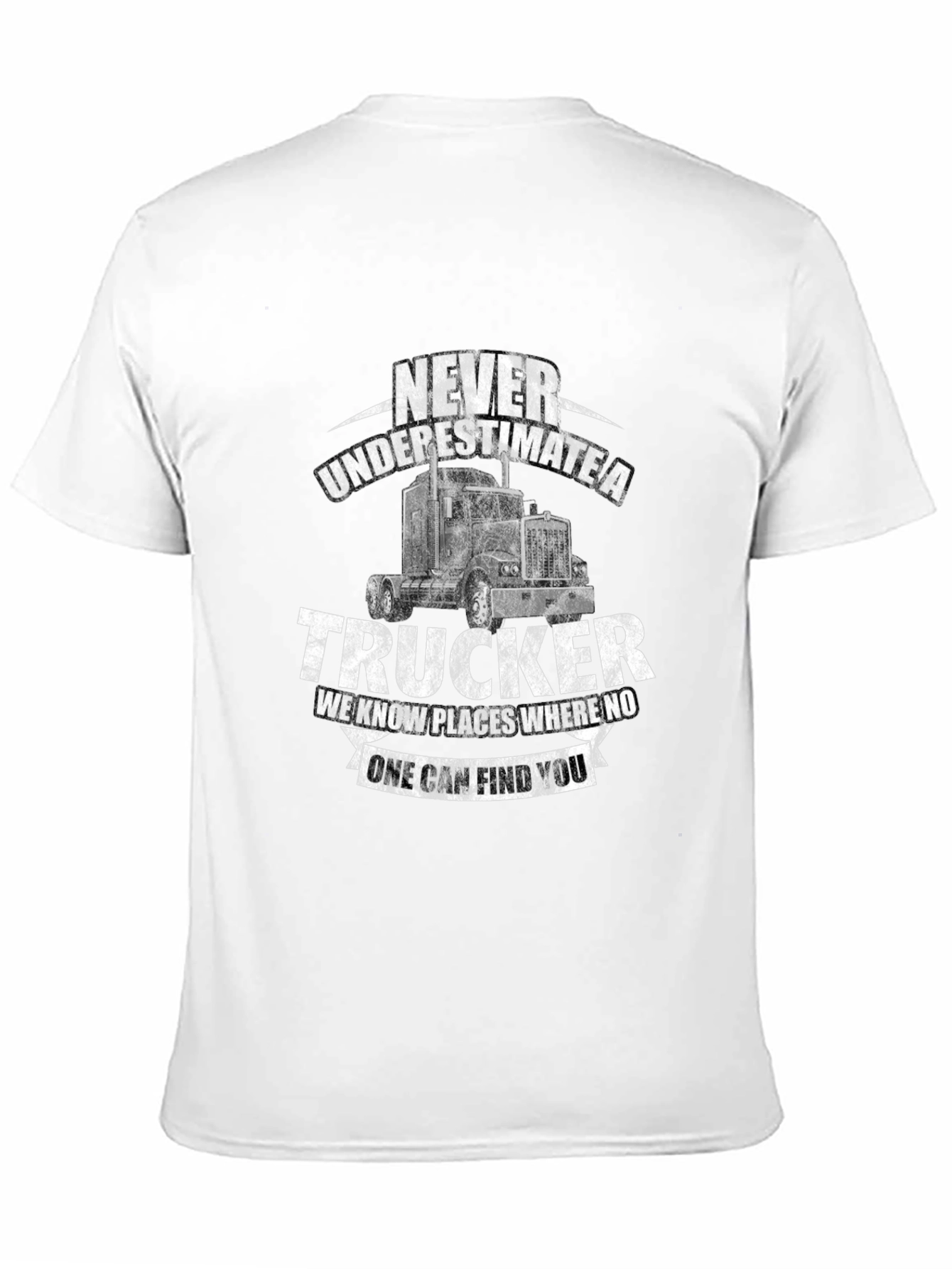Black Never Underestimate a Trucker T-Shirt view 11