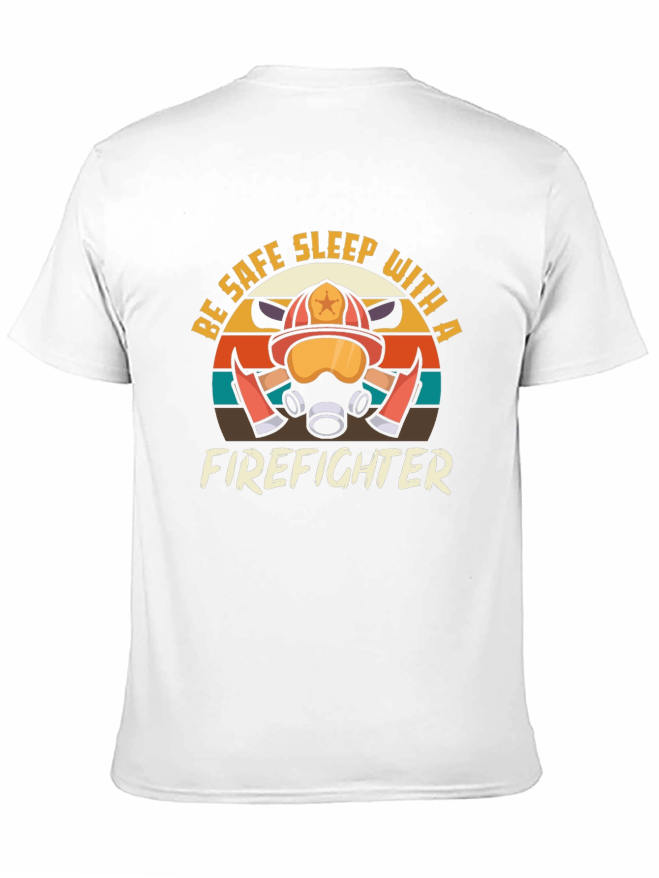 Black Firefighter Graphic Tee - Be Safe, Sleep With a Firefighter view 11