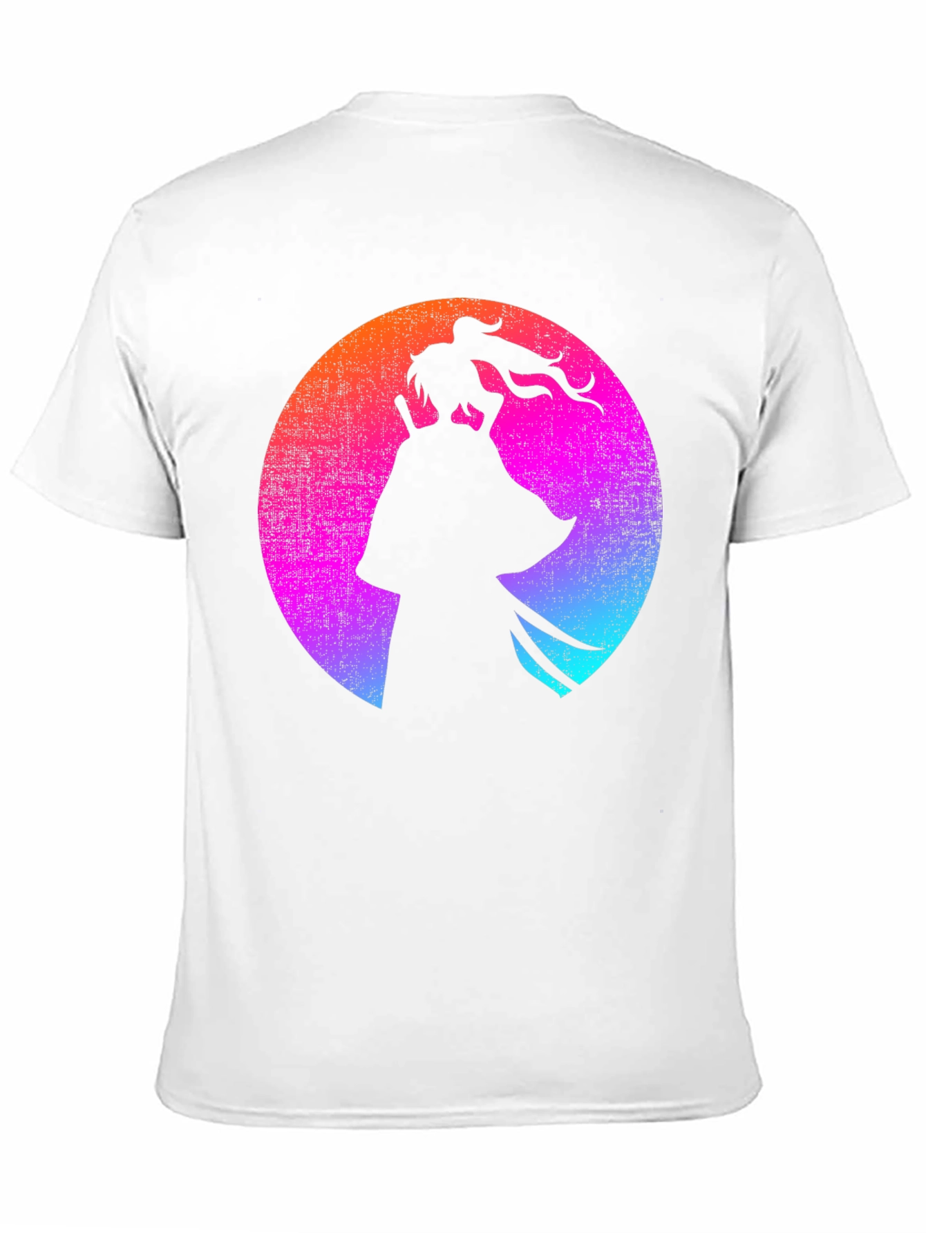 Black Samurai Silhouette T-Shirt - Retro Style view 11