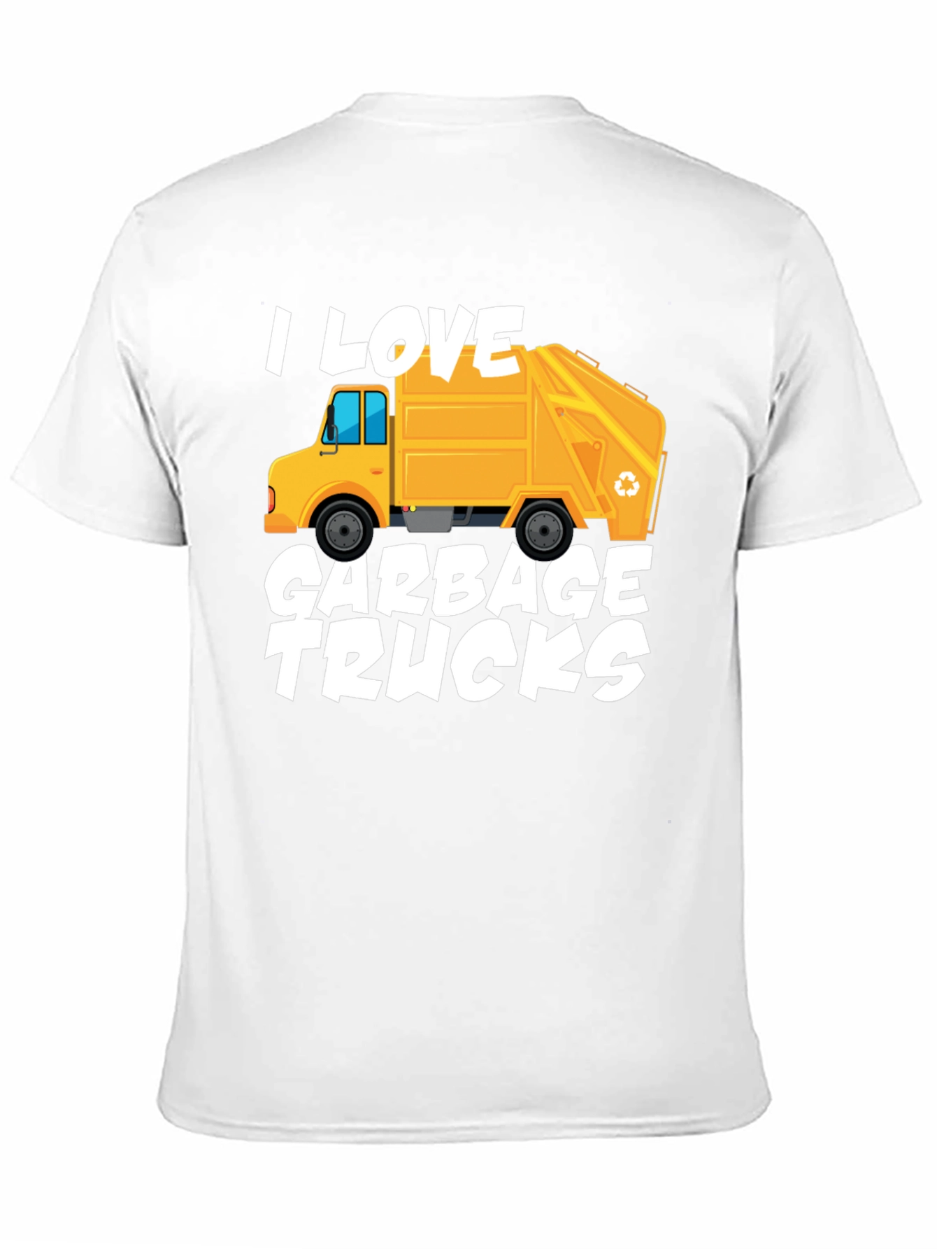 Black I Love Garbage Trucks Graphic T-Shirt view 11