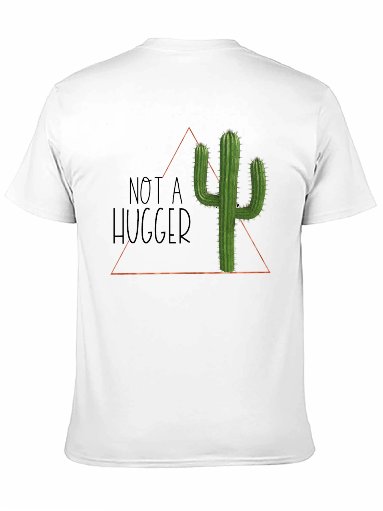 Black Not A Hugger Cactus Graphic T-Shirt - Soft Cotton Tee view 11